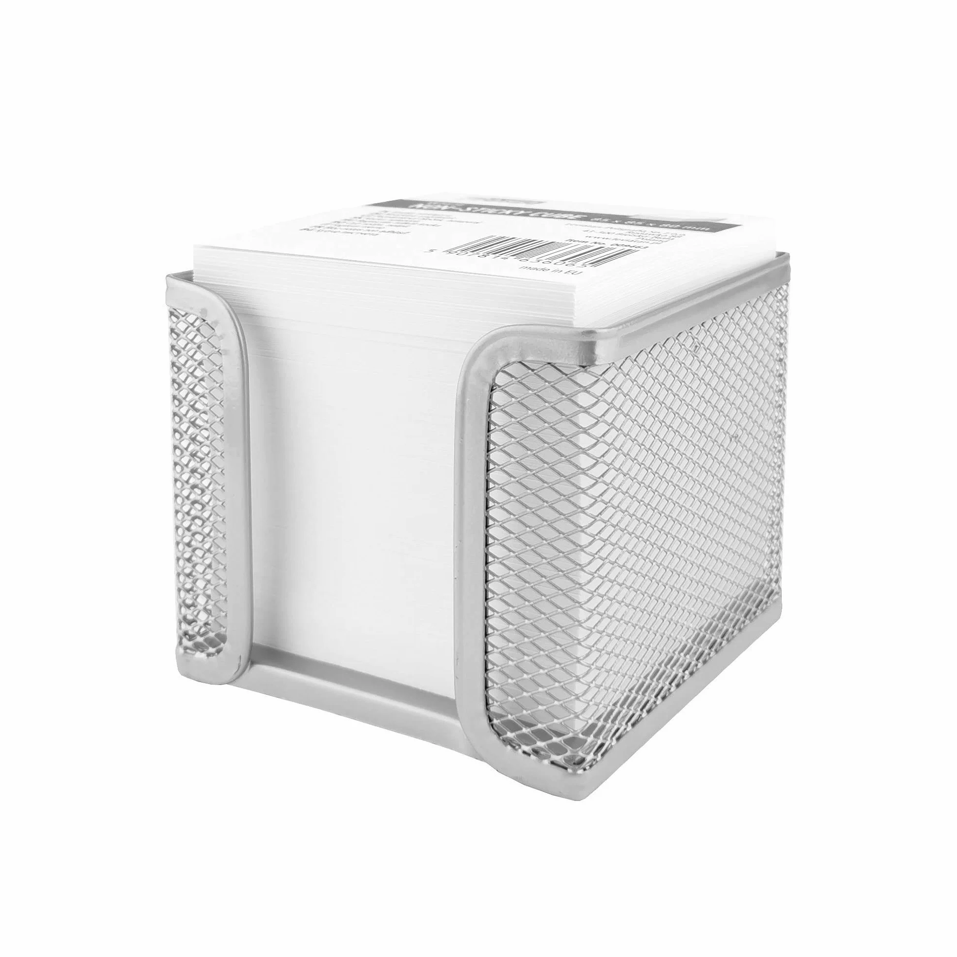 D.RECT Pudełko na karteczki z siatki 700 arkuszami 85 x 85 x 80 mm srebrne