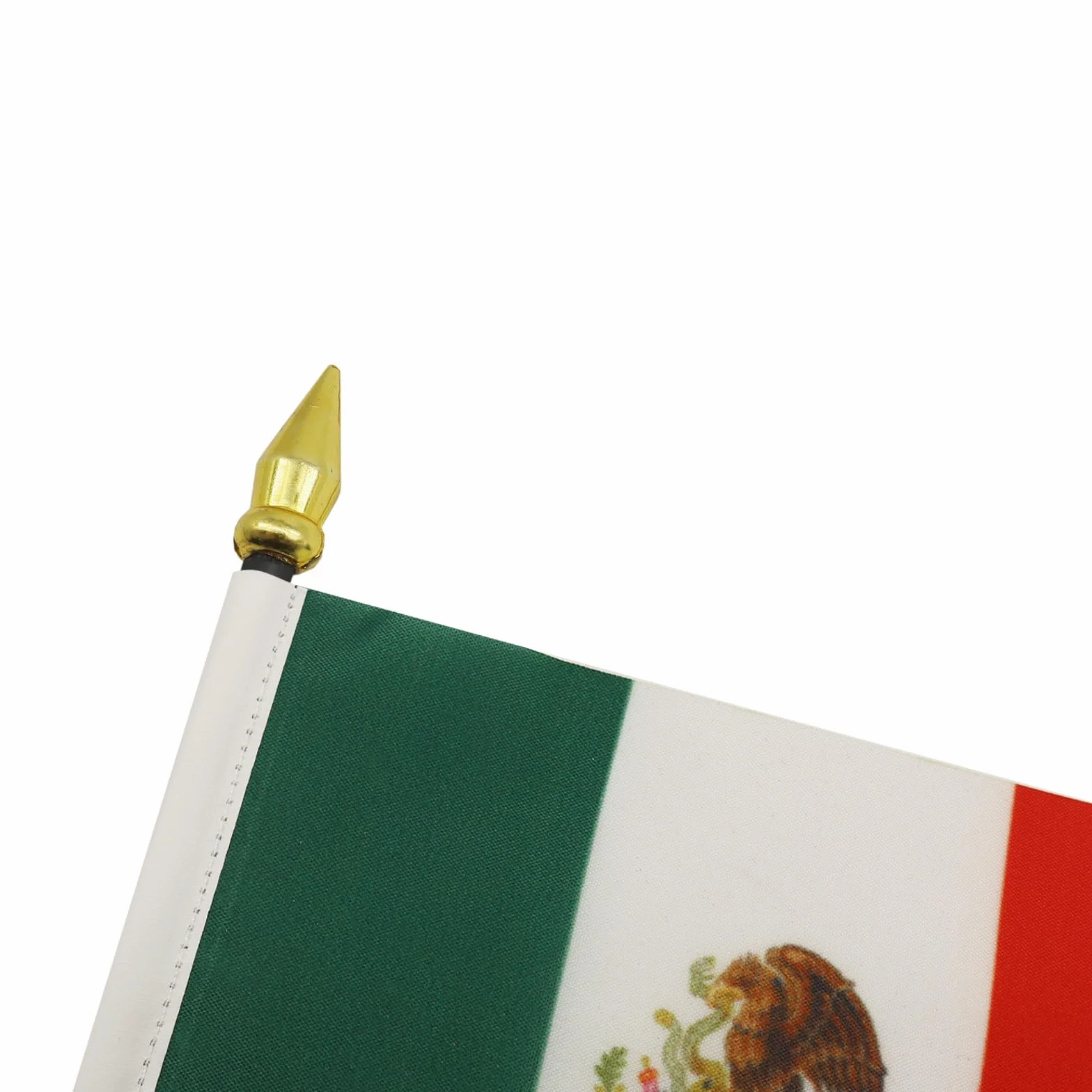 Drapeau de Table Mexique Pointe Or 15cm x 10cm