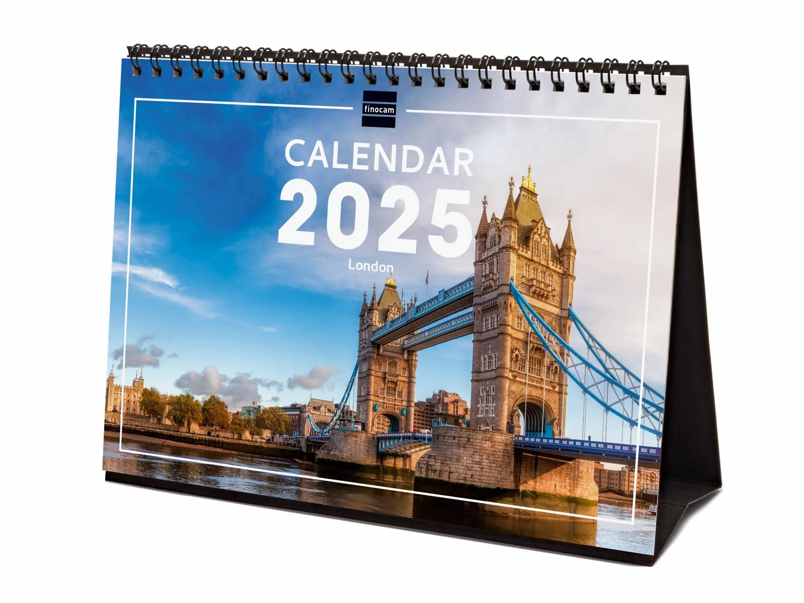 Finocam - Kalendarz Obrazy Biurkowy Międzynarodowy 2025 Widok Miesiąca styczeń 2025 - grudzień 2025 (12 miesięcy) London Międzynarodowy