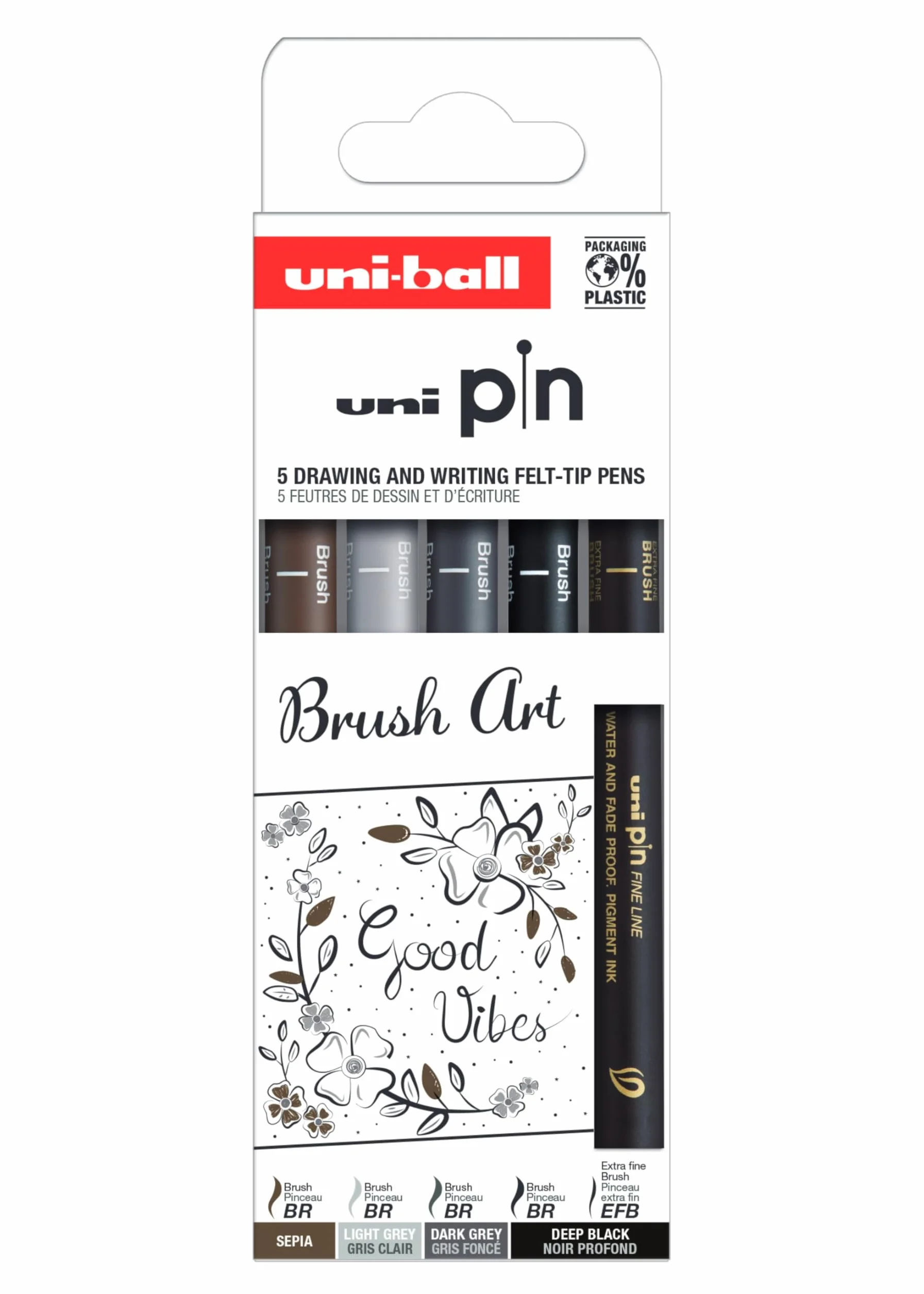 Uni-Ball Zestaw pinów 5P BRUSH ART