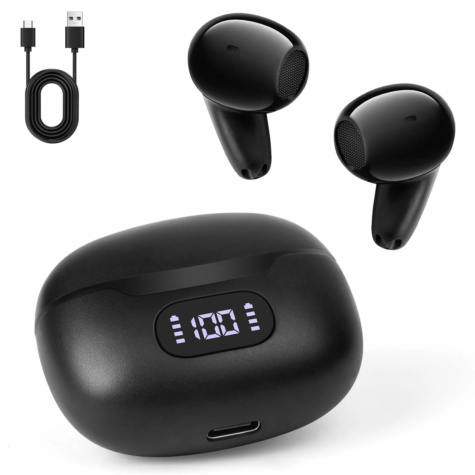 Ainiv AI Słuchawki do tłumaczenia 144 języków Bluetooth 5.3 3 w 1