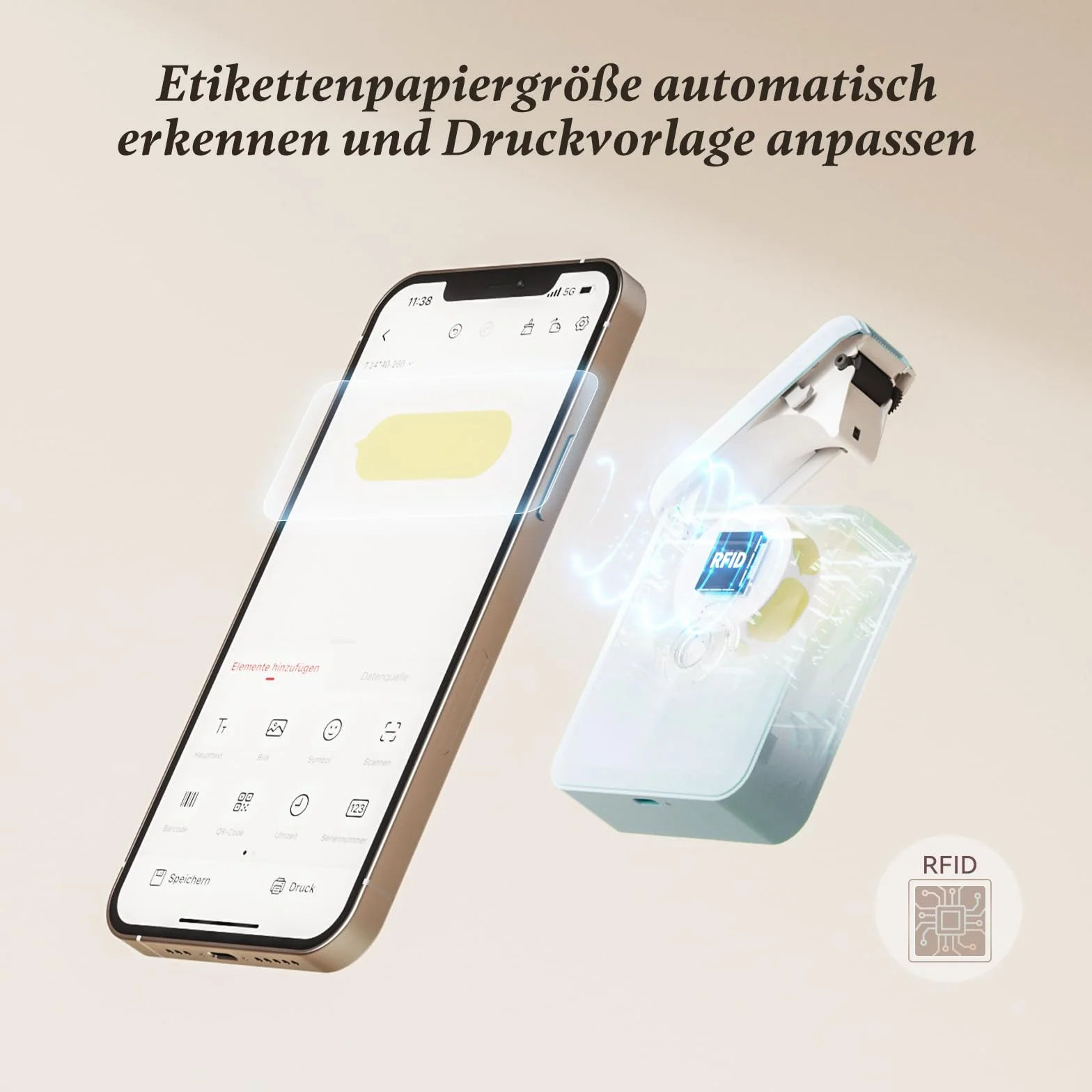 NIIMBOT Mini Bluetooth D110_M drukarka etykiet, przenośne urządzenie do etykietowania, szerokość druku 15 mm, kompatybilna z systemem iOS Android, do domu, biura (niebieska)