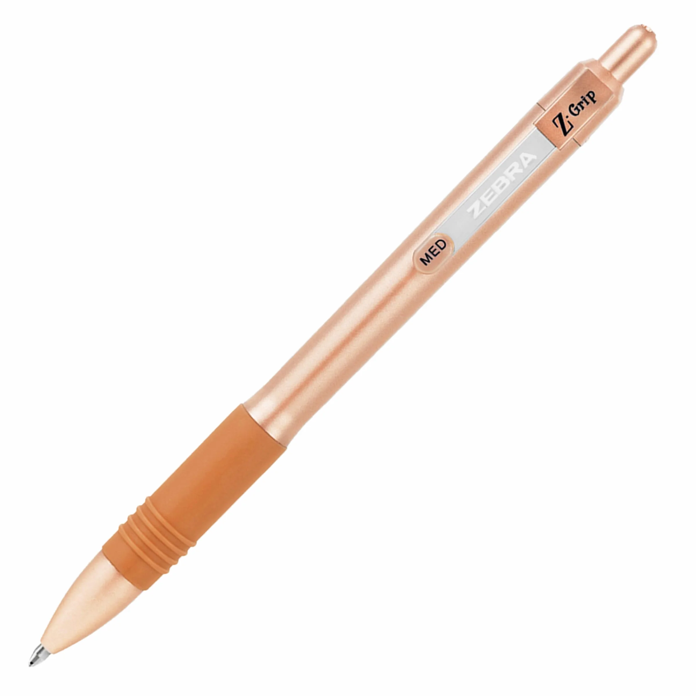 Zebra Z-Grip gładki długopis - stalówka 1,0 mm - modne beczki - w kopercie opakowanie prezentowe (5 sztuk)