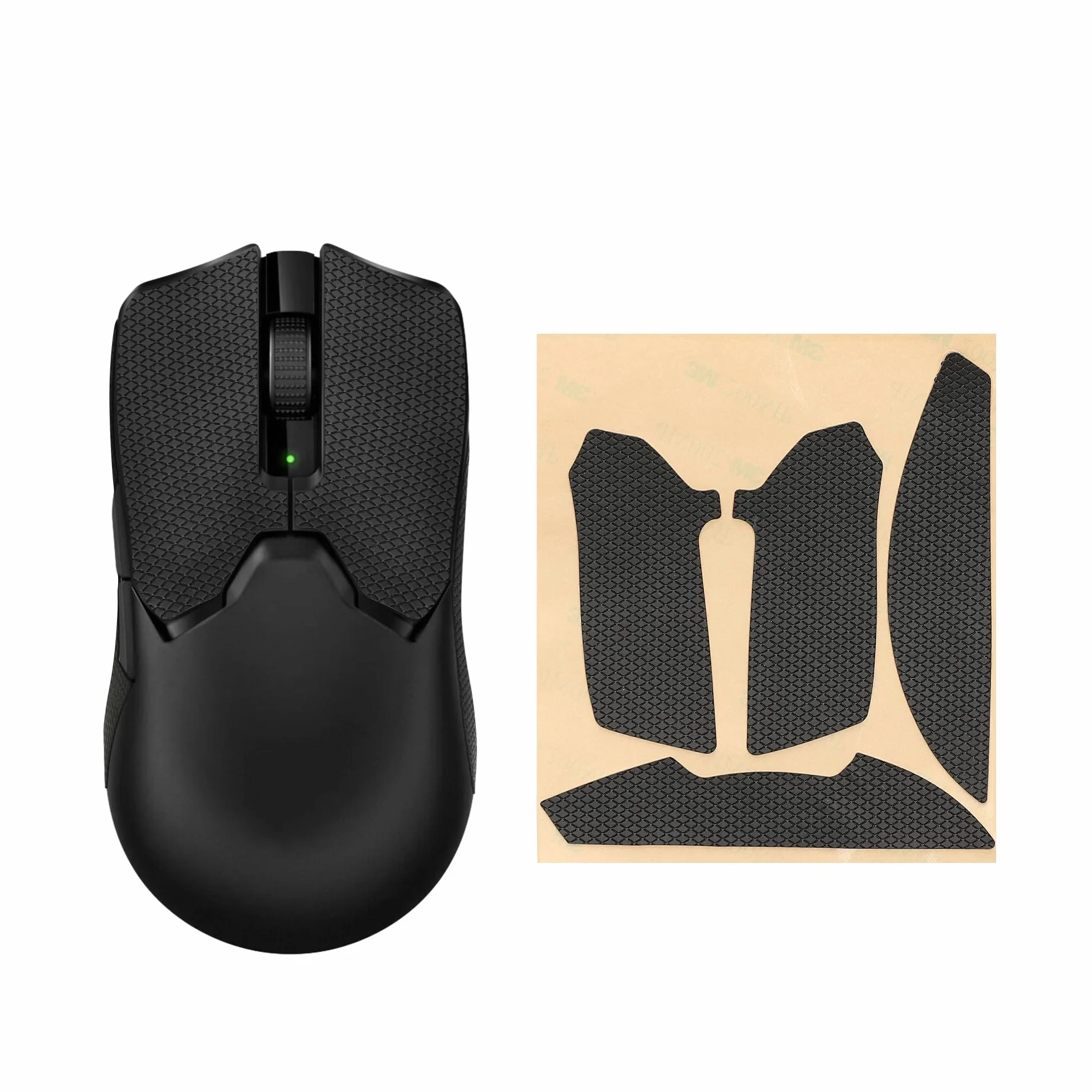 kwmobile Owijka do myszy Razer Viper V2 Pro Antypoślizgowa imitacja skóry Czarna