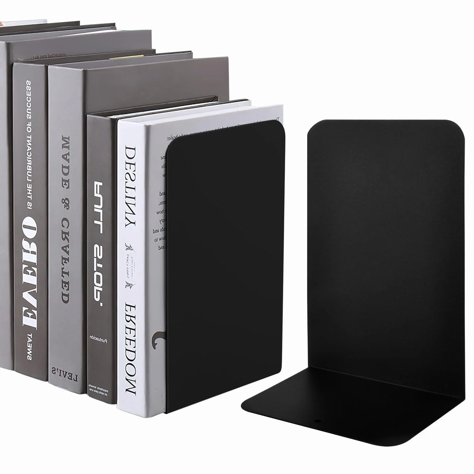 TNSLAND Podpórka Na Książki Metalowa Zestaw 4 Szt. 14x10x20 cm Uchwyt Organizer