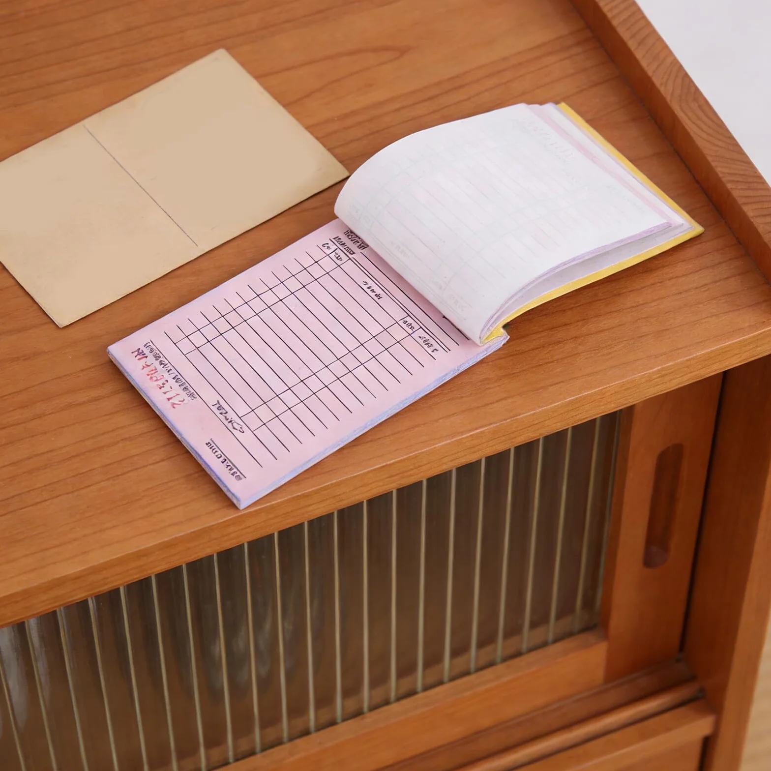 4 Sztuki Szt Carbonless Receipt Booklet Stron Kompaktowy Papierowy Notatnik Do Rachunków dla Małych Firm Work Invoice Receipt Book Do Zarządzania Zamówieniami i Finansami
