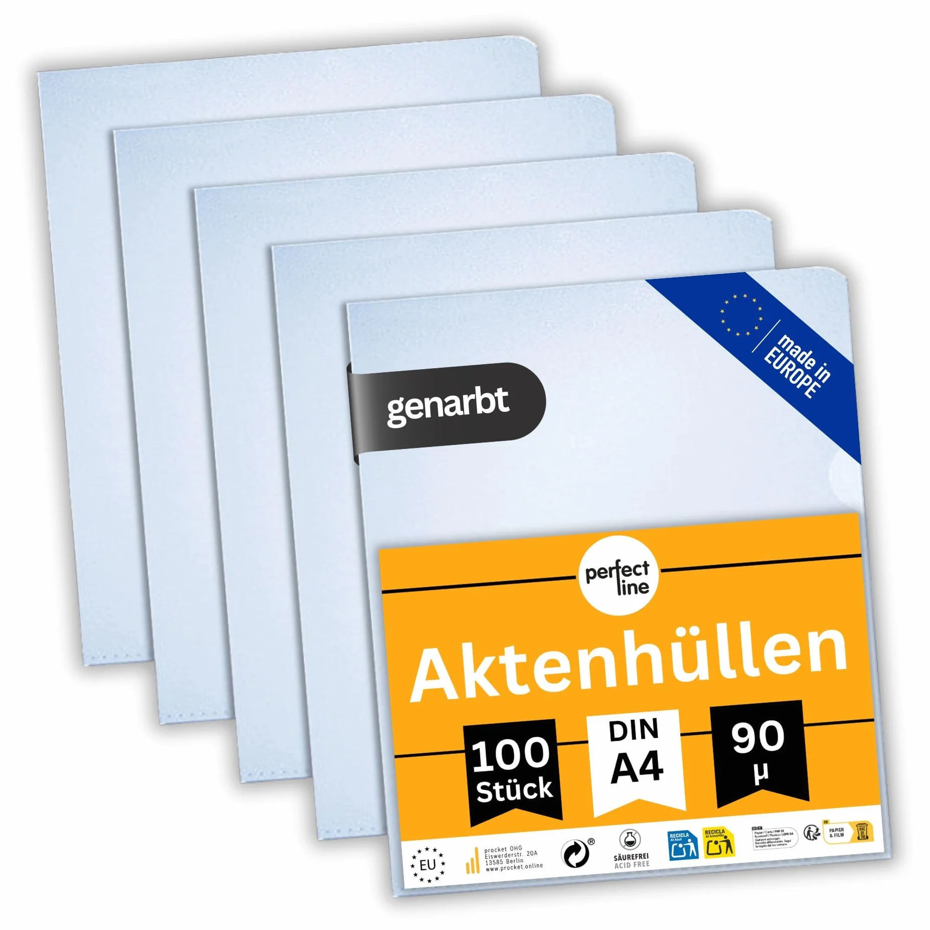 Przezroczyste koszulki DIN A4 Perfect Line 100 sztuk odporne na uszkodzenia