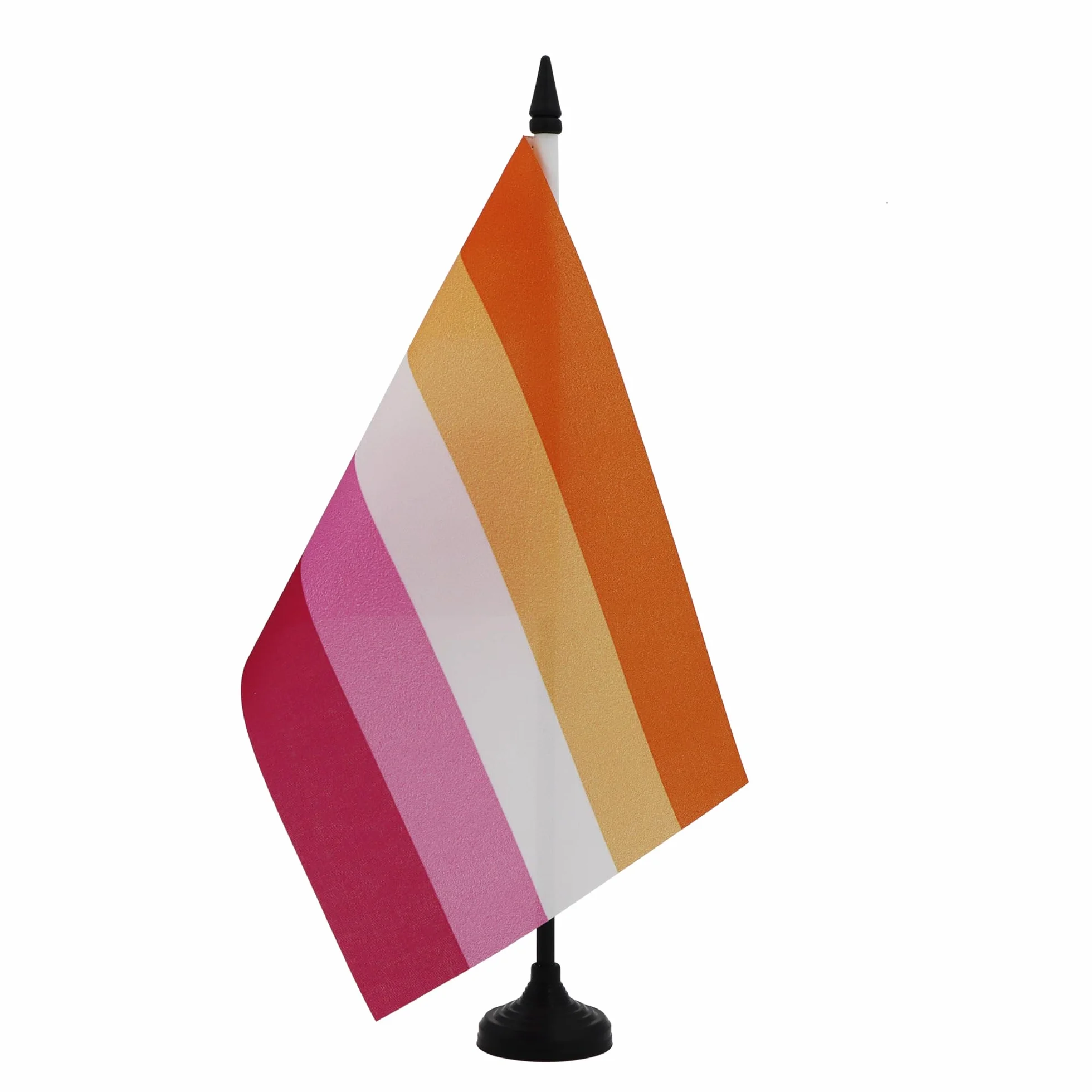 AZ FLAG Lesbijska flaga stołowa 21x14 cm LGBT Lesbian Pride poliester z podstawą