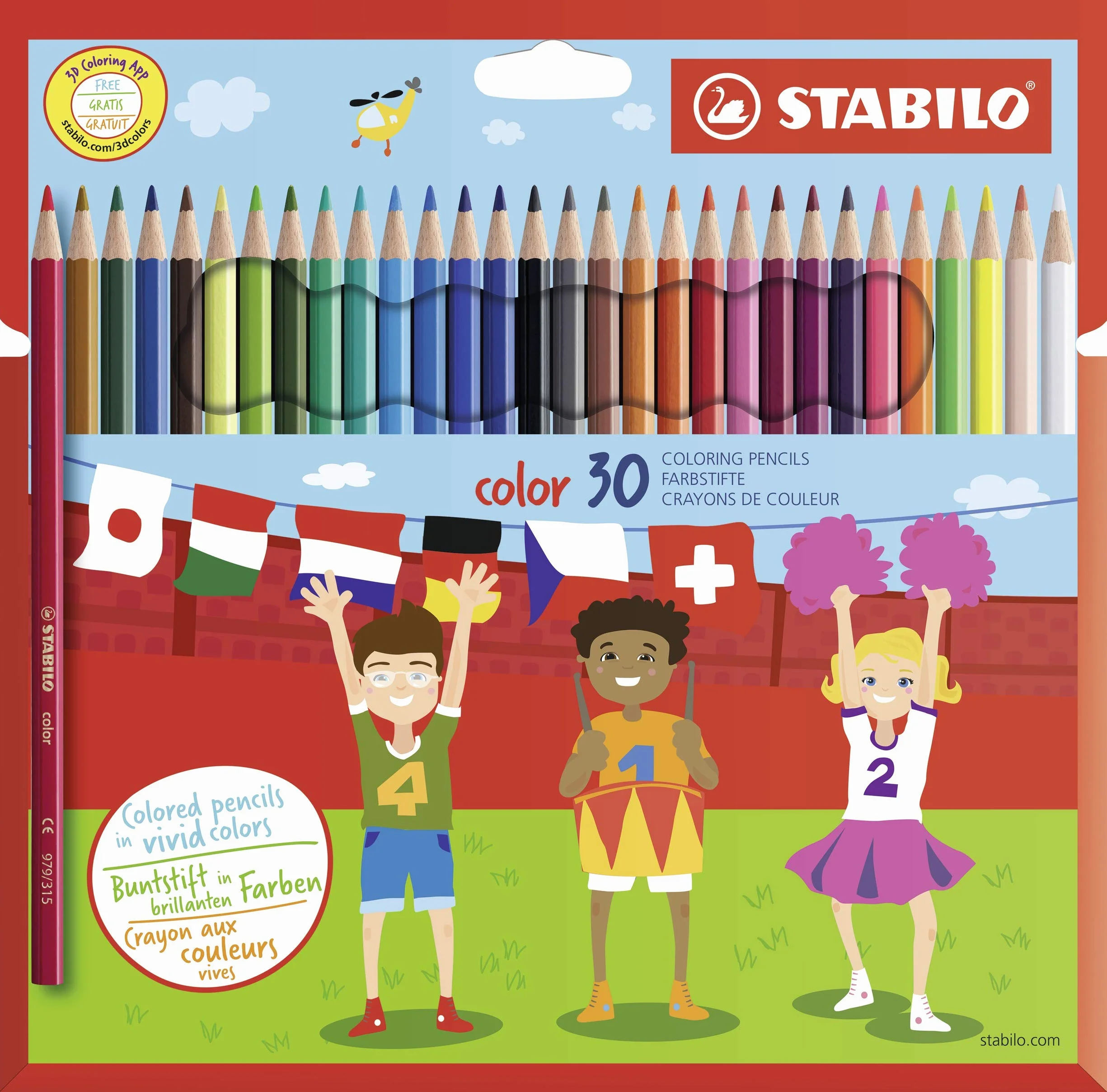 STABILO color Kredka etui 30 kolorów 3 neonowe