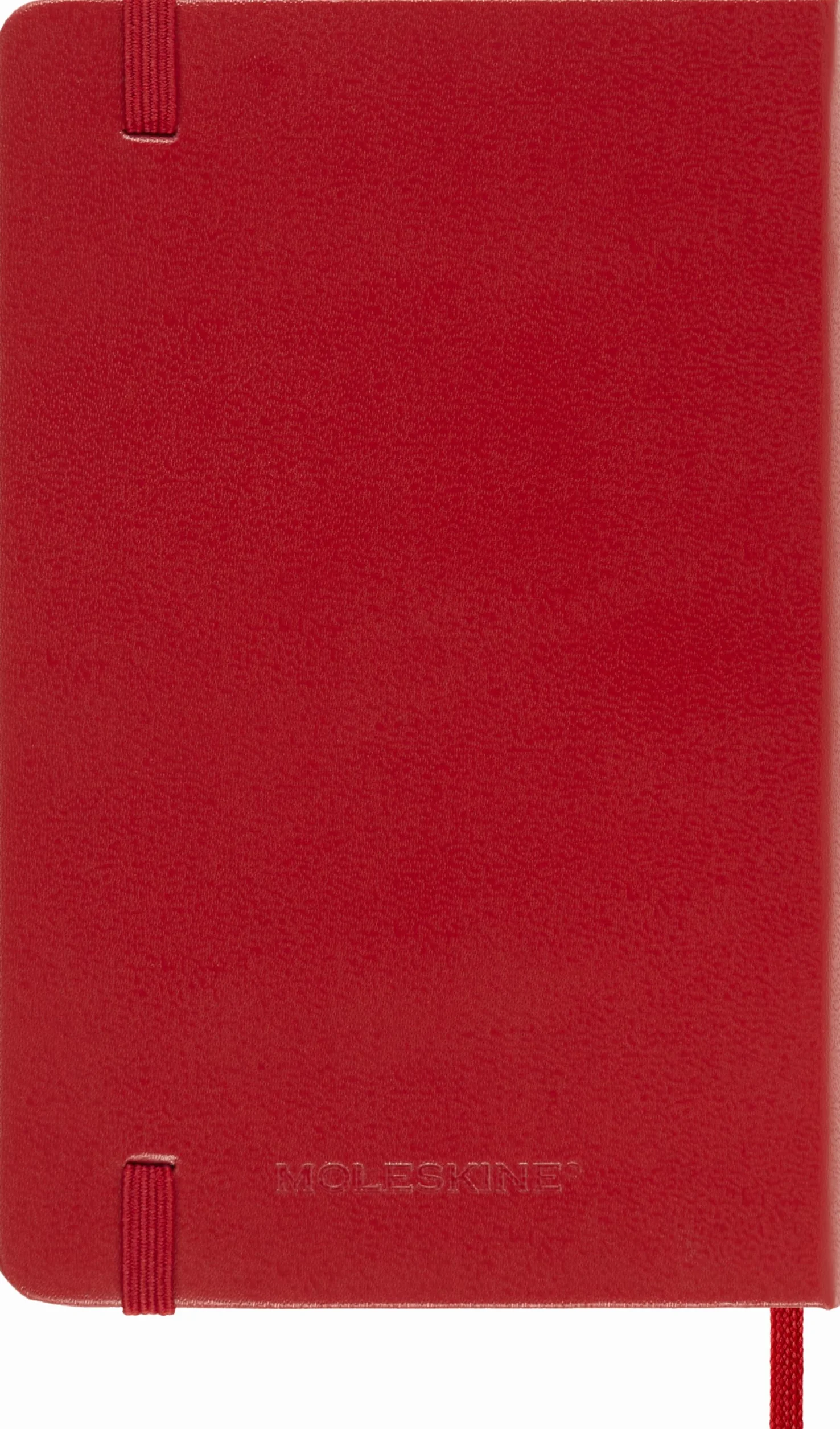 Moleskine 12 Monate Wochen Notizkalender 2026, Pocket/A6, 1 Wo = 1 Seite, rechts linierte Seite, Fester Einband, Scharlachrot