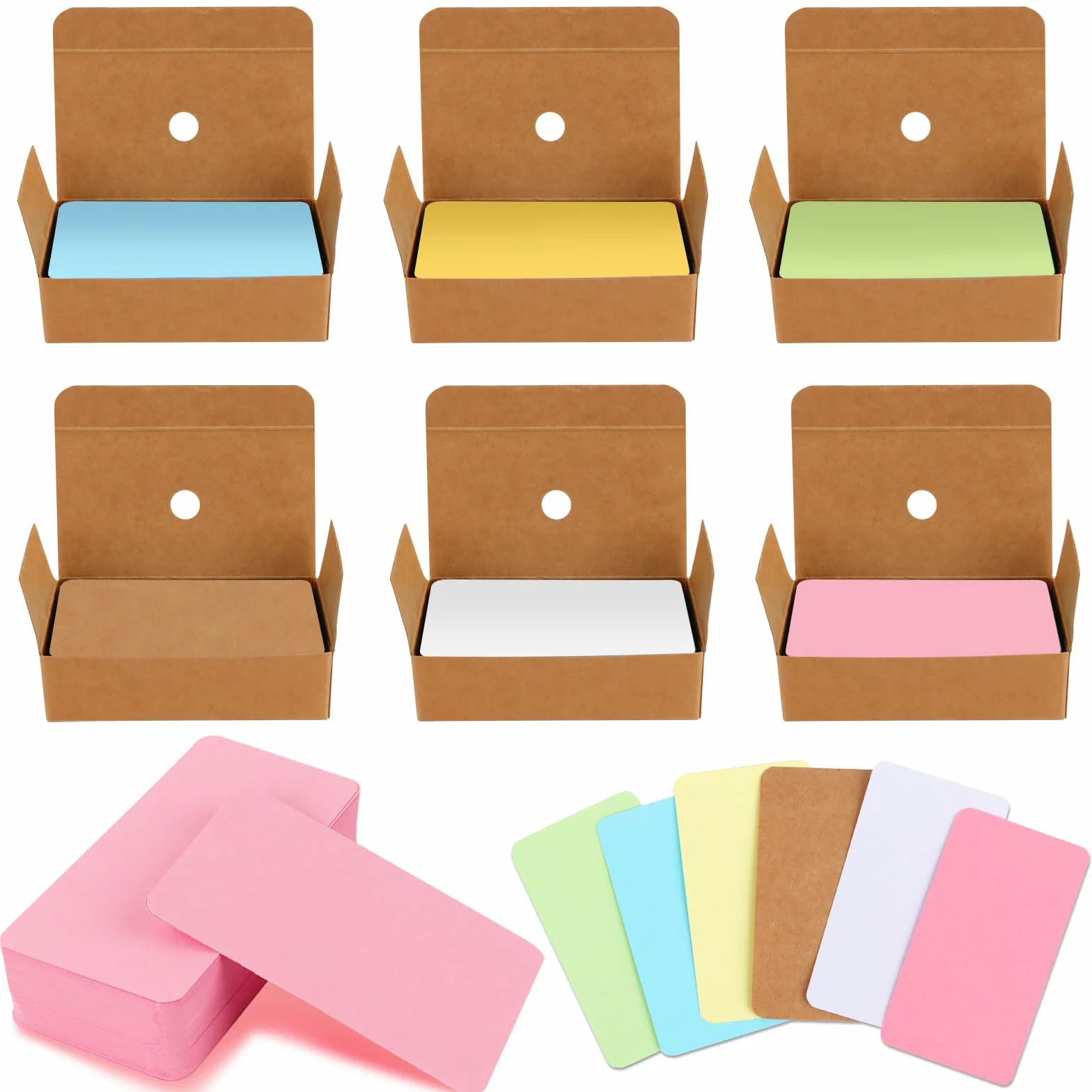 600 sztuk kolorowy papier kraft do nauki wizytówki karty flashcards