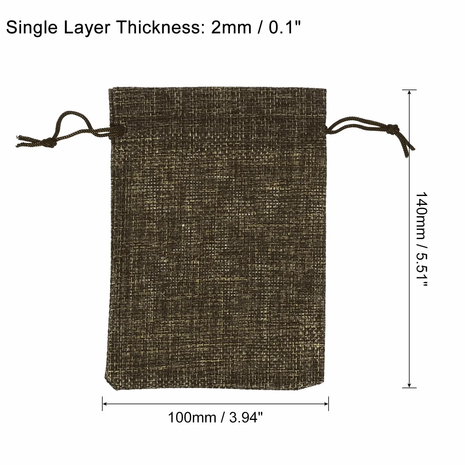 PATIKIL Worki na monety 15 cm x 10 cm, 6-pak toreb tranzytowych na wymianę depozytu bankowego z torbami ze sznurkiem, torba prezentowa, brązowa