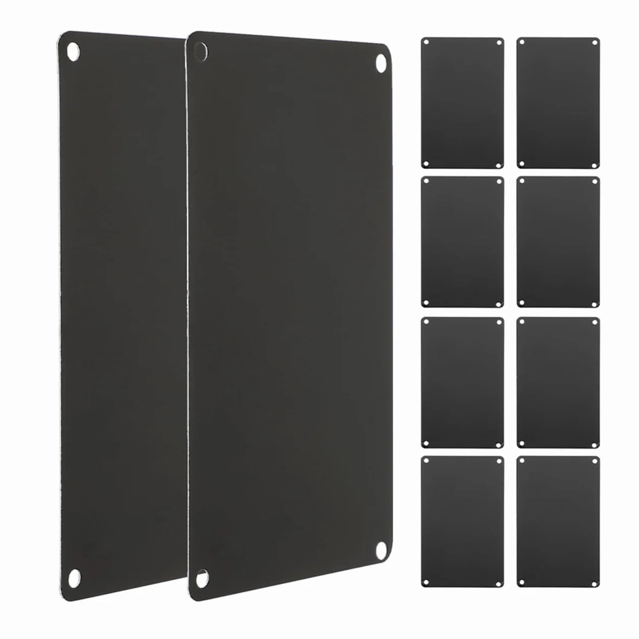 Operitacx 10 sztuk aluminiowych tabliczek z nazwiskiem do samodzielnego wykonania, puste tabliczki wielofunkcyjne, metalowe półfabrykaty (10 x 7 x 0 05 cm)