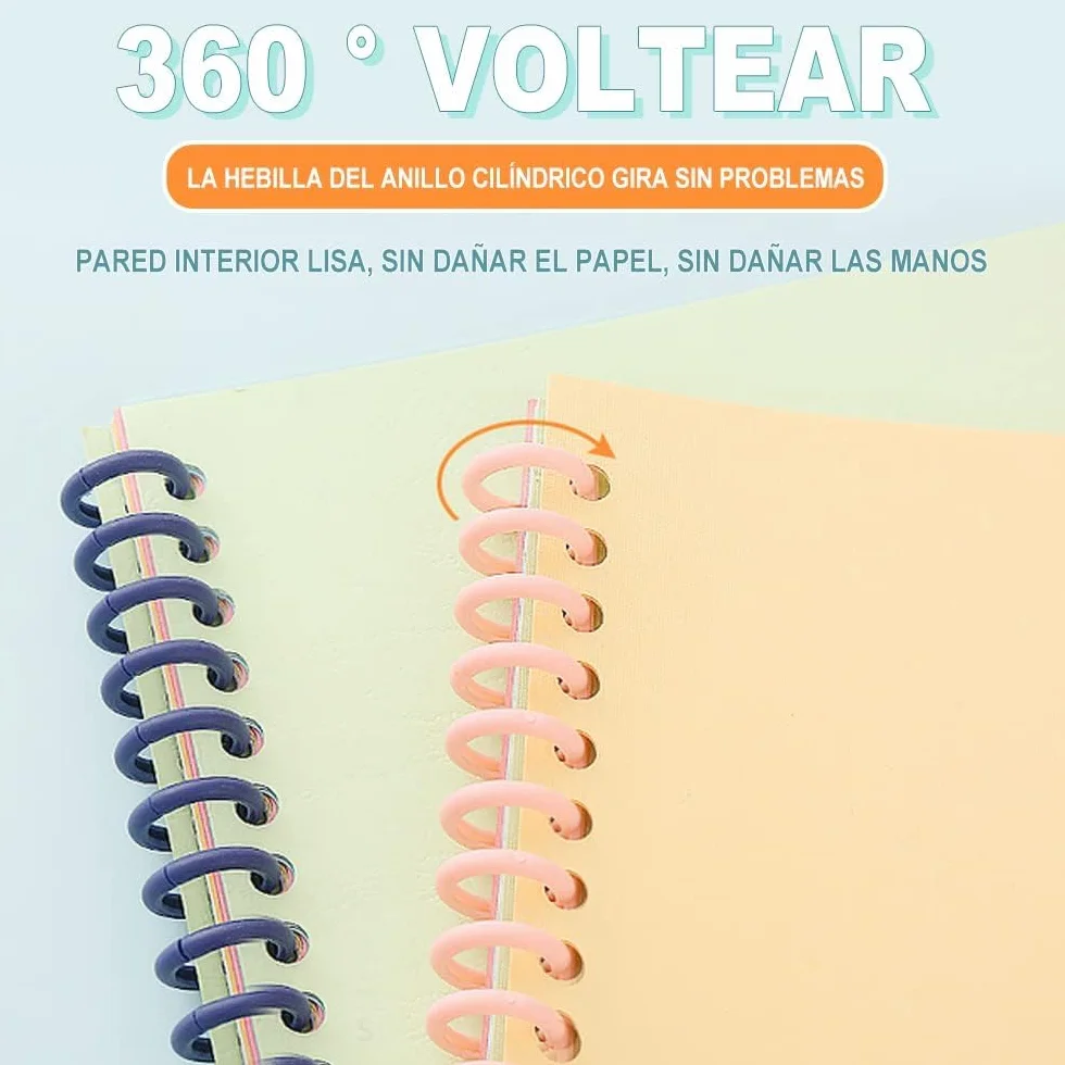 10 sztuk 30 otworów Plastikowe Foldery z luźnymi arkuszami Pierścień wiążący kolce Grzebienie 85 arkuszy Pojemność DIY Papier Notebook Album Biuro Materiał szkolny (Kolor)