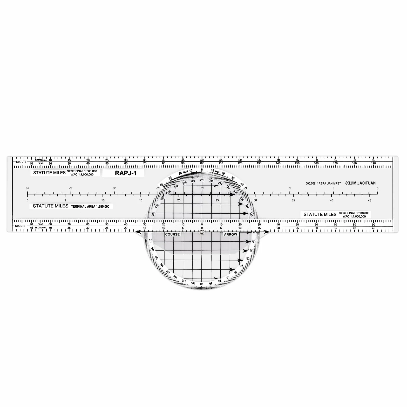 Medarchitect Ploter lotniczy z 8 funkcjami do akcesoriów studenckich pilotów, obrotowy azymut, wykresy WAC, ploter nawigacji powietrznej, 34 cm