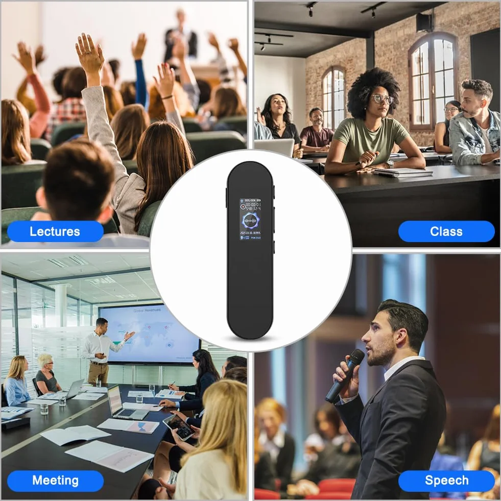 Vicloon 64GB dyktafon rejestrator dźwięku USB C do klas konferencji