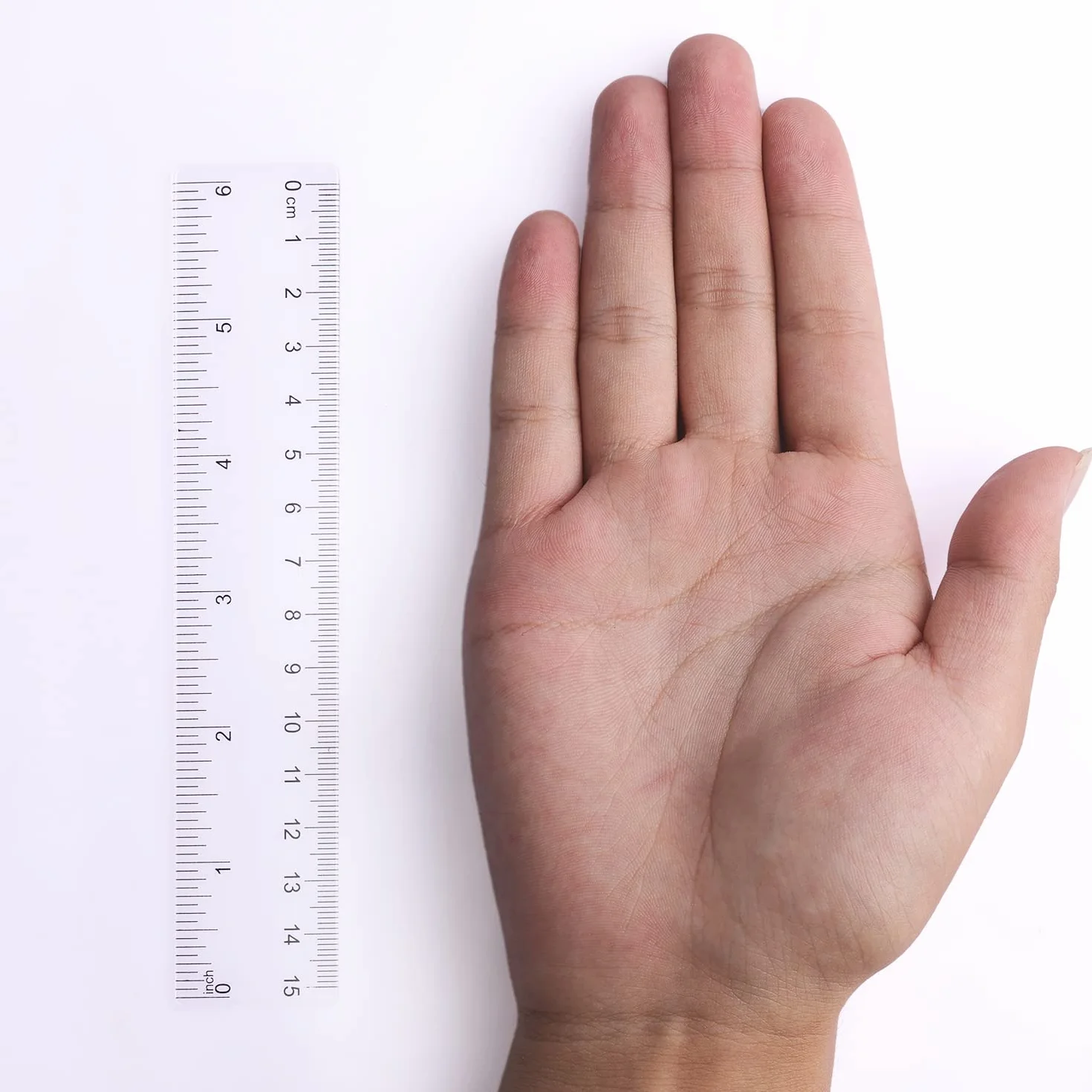 AIEX 40 Sztuk 15cm Linijka Calowa, Mala Przezroczysta Linijka z Calami Centymetry dla Dzieci Studenci Szkoly Artykuly Biurowe (Przezroczyste)