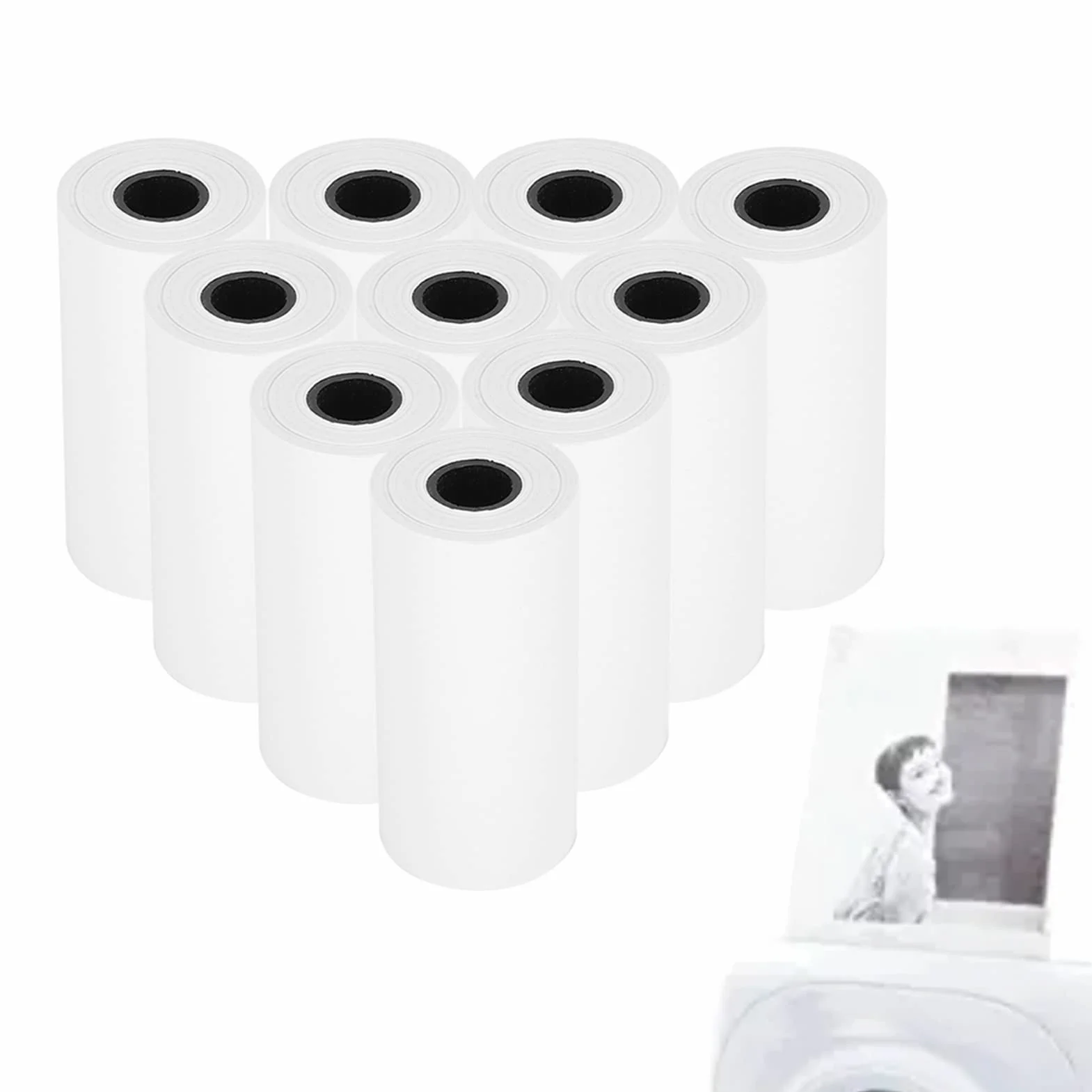 10 Rolek Papier do Drukowania Natychmiastowego Aparatu, Artykuły Szkolne Rzemiosło Narzędzie Studenckie do Przenośnego Aparatu do Druku Termicznego