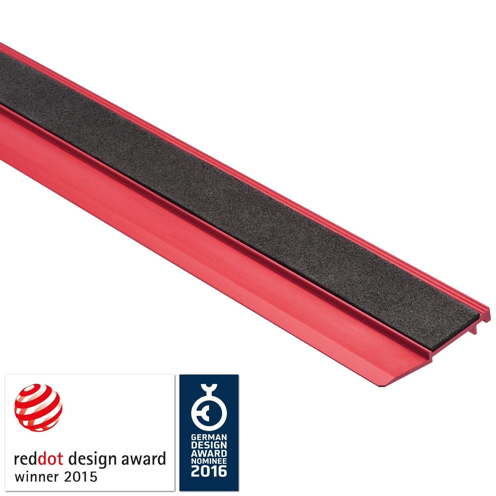 Linijka do cięcia 30 cm aluminiowa czerwona antypoślizgowa