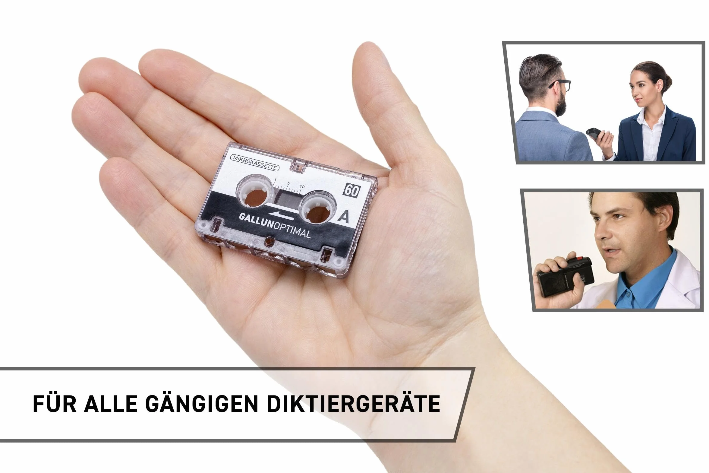 MC60 Mikrokaseta do Dyktafonów Zestaw 3 Szt. Microcassette Audio Cassette