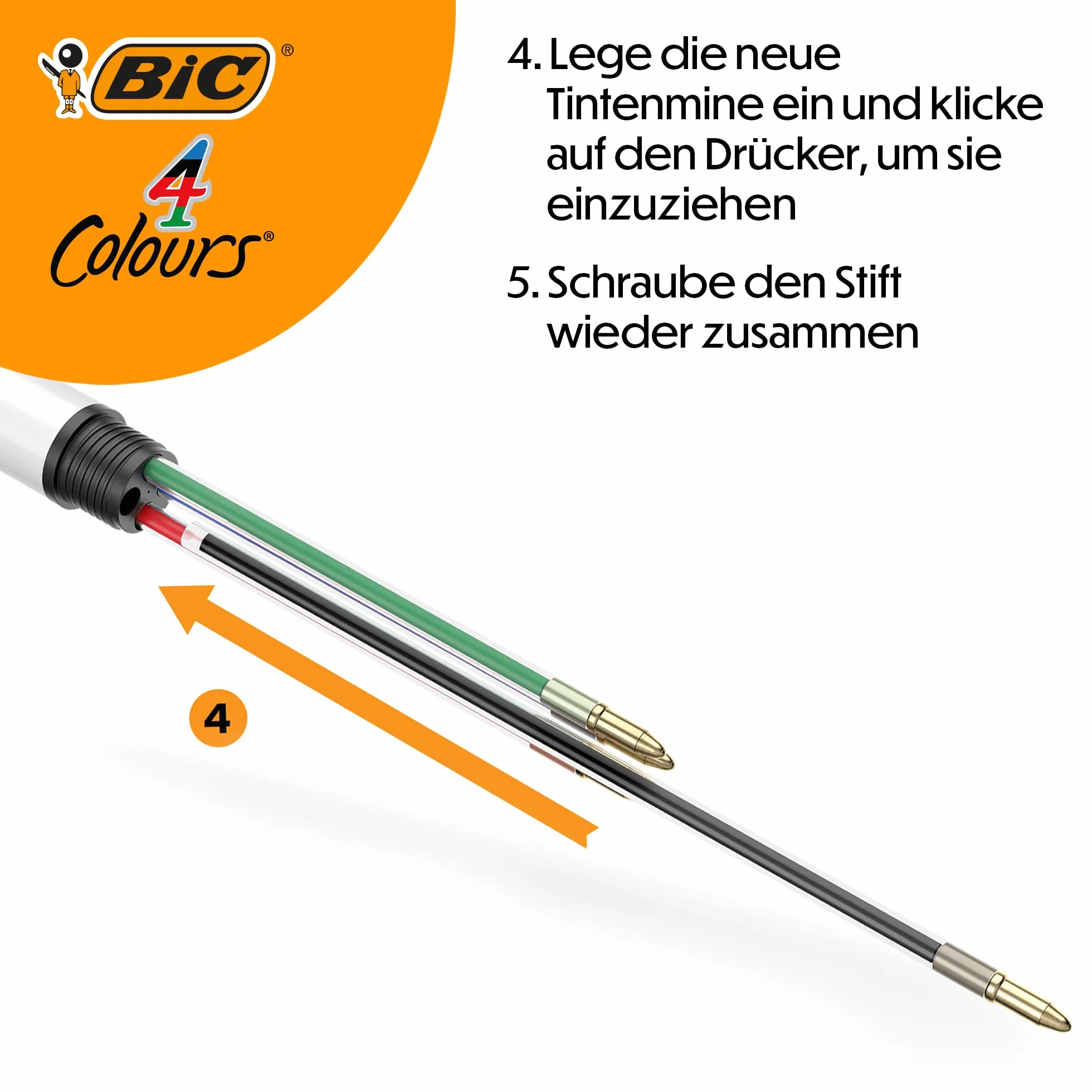 BIC 4 Colours Original Długopis mix AST Pudełko 12szt