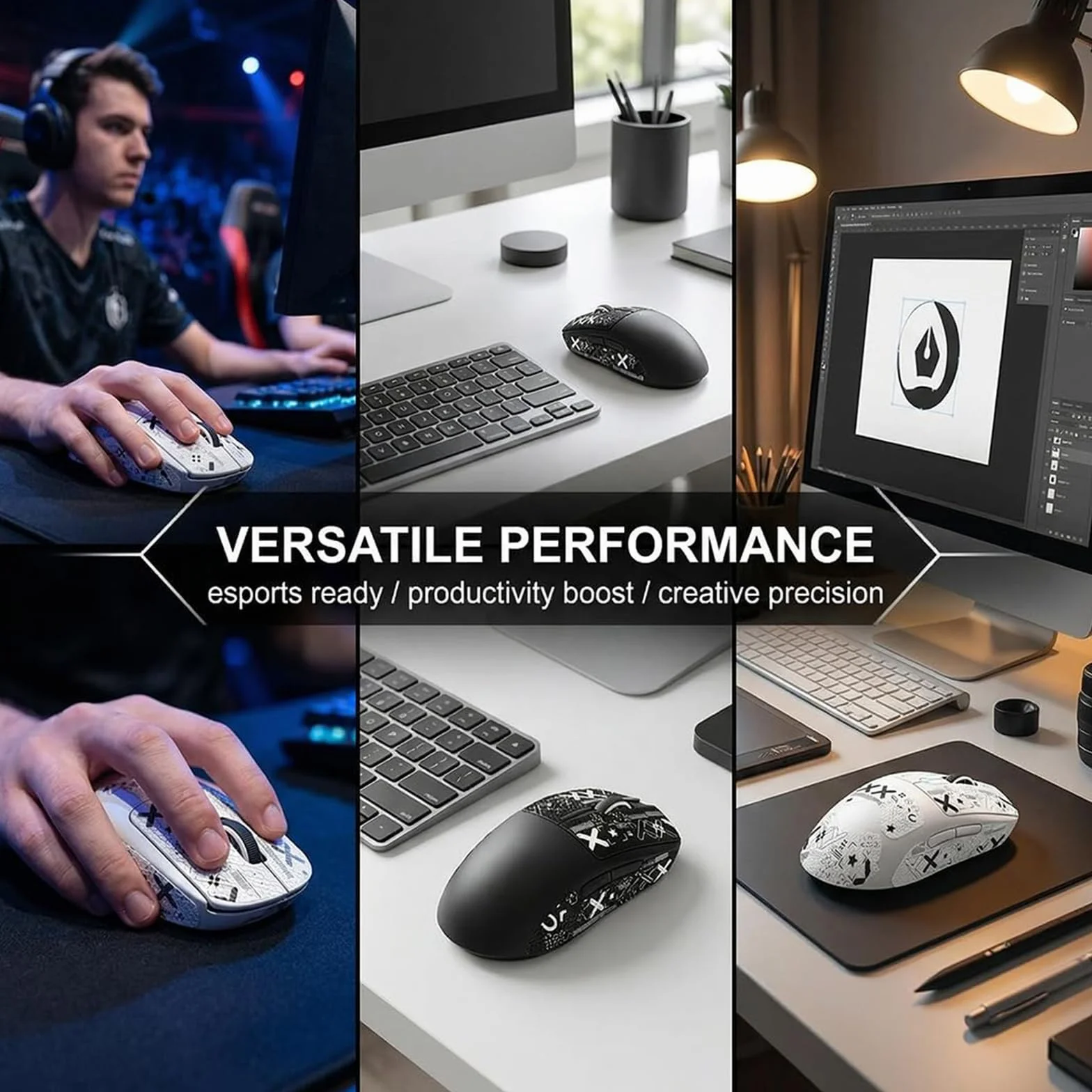 2 sztuki opaski na mysz kompatybilne z Logitech G Pro X Superlight 2, Poprawia przyczepność i kontrolę, samoprzylepna i bezodpadowa, zapewnia optymalną precyzję