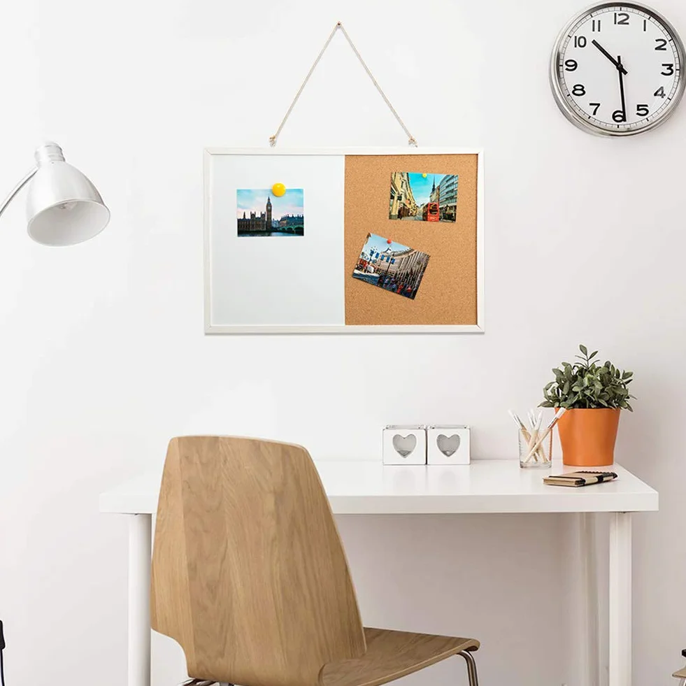 DOEWORKS tablica magnetyczna i korkowa 60 x 40 cm montowana na ścianie