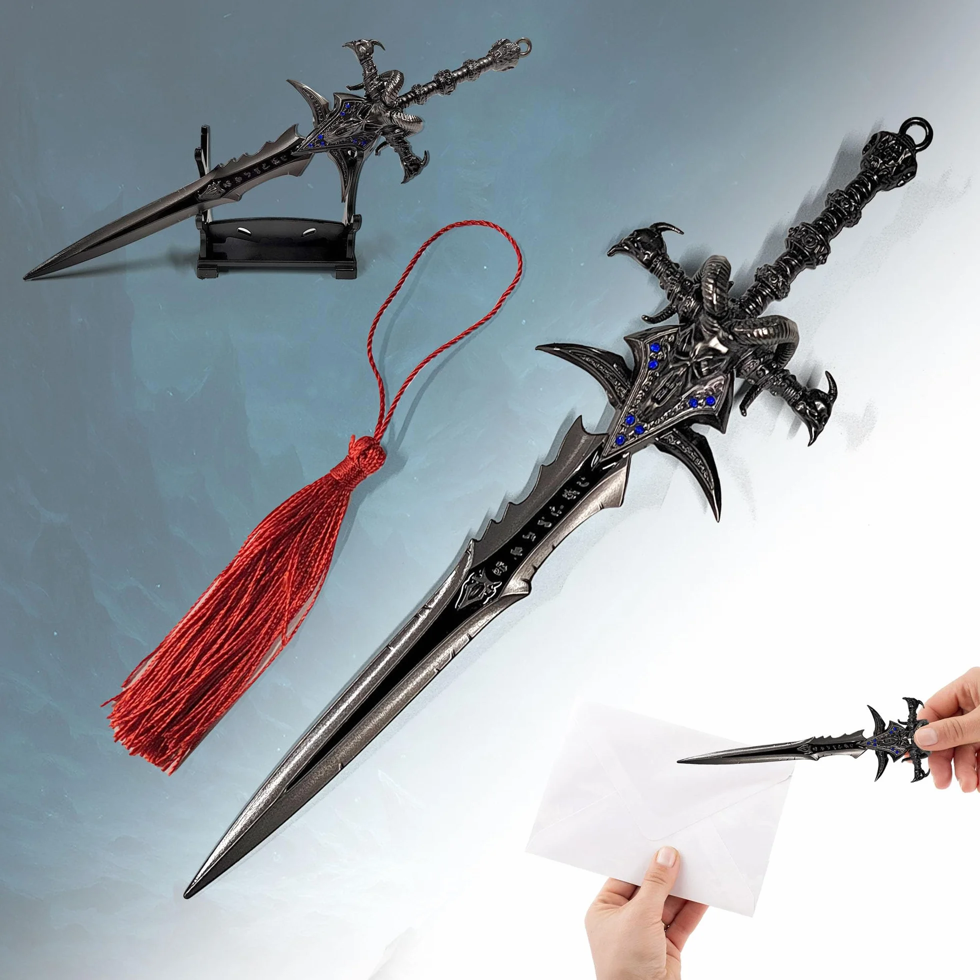 Ostrze Mrozu otwieracz do listów w kształcie miecza 22,5 cm World of Warcraft