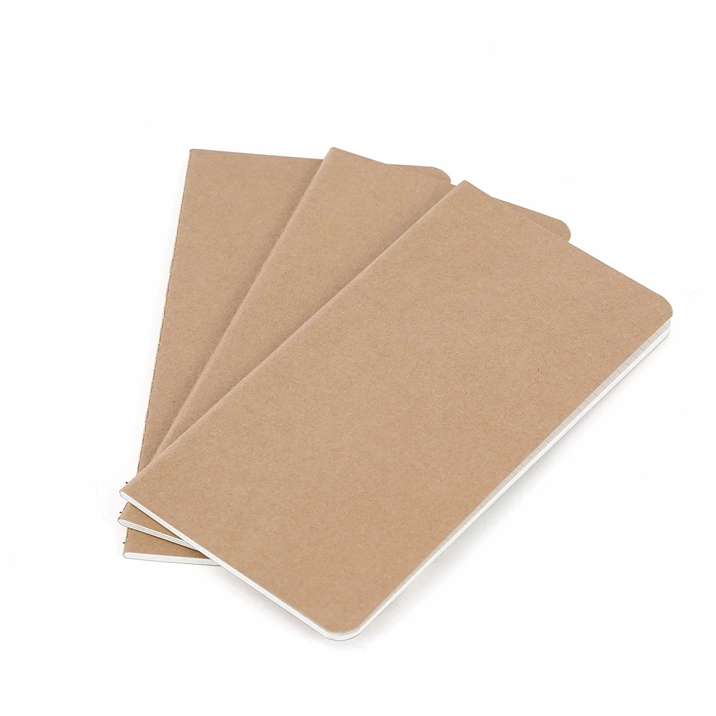 Wkładki Do Pamiętnika Podróżnego Normalne - 21 Cm X 11 Cm - Papier W Kratkę - Zestaw 3 - Wkładki Do Szkicownika Do Skórzanych Notesów I Szkicowników Z Możliwością Wielokrotnego Napełniania