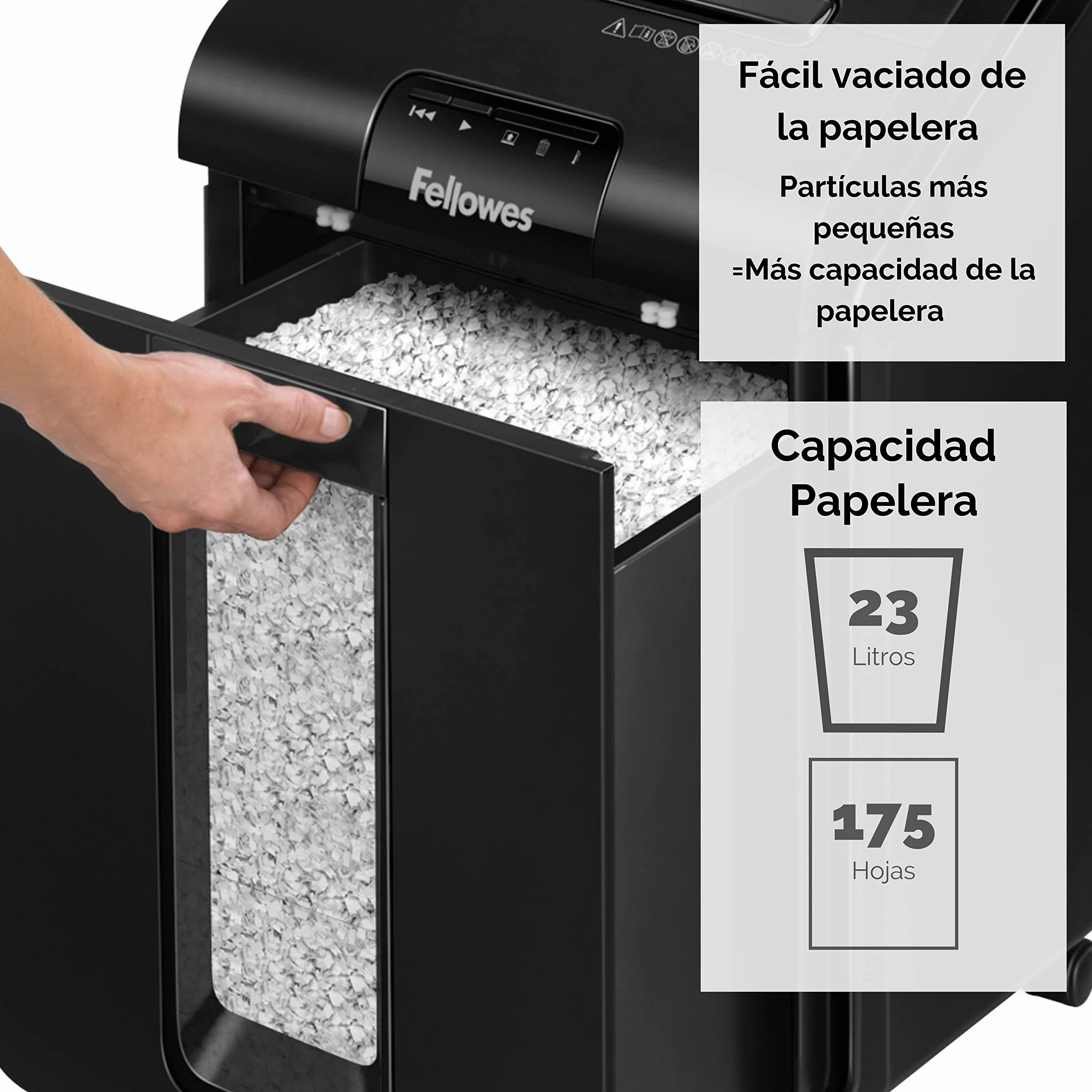 Fellowes Niszczarka Do Dokumentów 100 Arkuszy Czarny