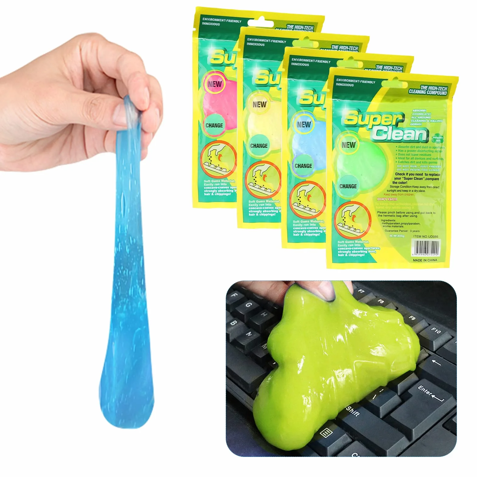 Żel do czyszczenia klawiatury 80g x 4 sztuki uniwersalny