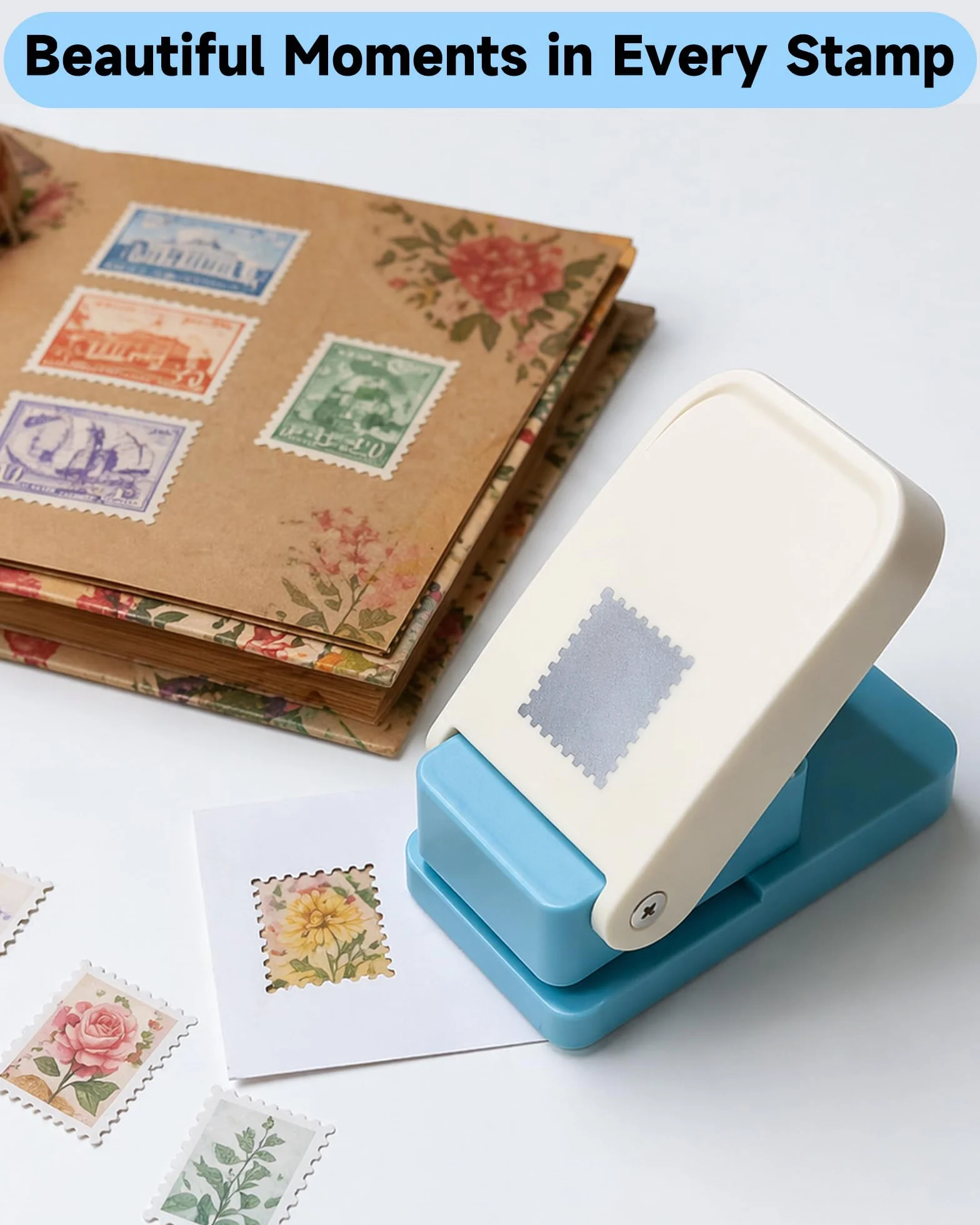 Dziurkacz Ozdobny Znaczek, 2x2,5cm Prostokątny Dziurkacz do Papieru, Dziurkacz Dźwigniowy do DIY, Scrapbookingu, Tworzenia Kartek i Prac Plastycznych