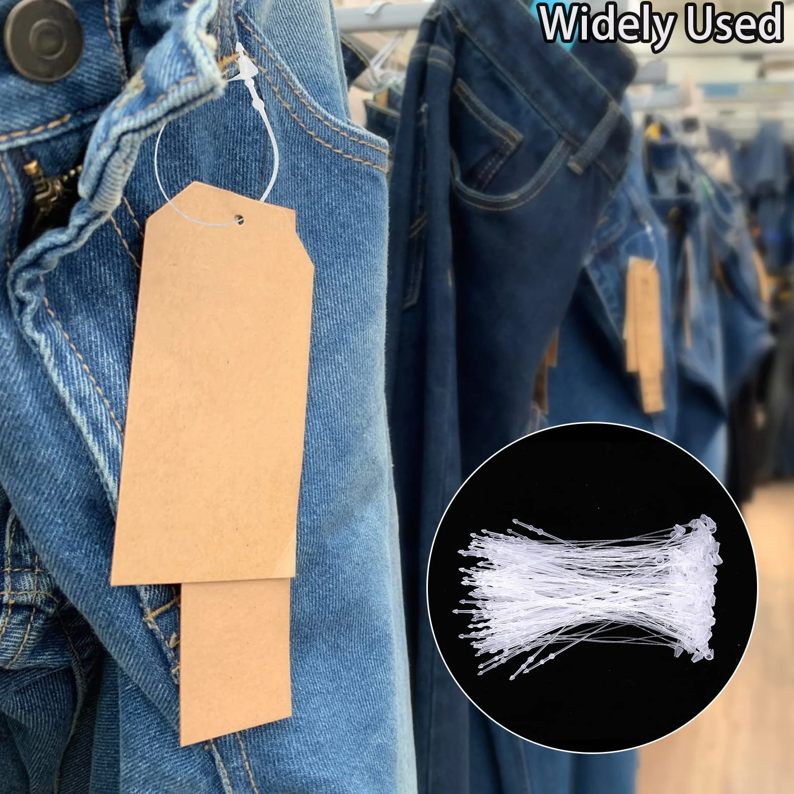 1000 szt. samoblokującego się plastikowego zapięcia na etykiety, 7,6 cm
