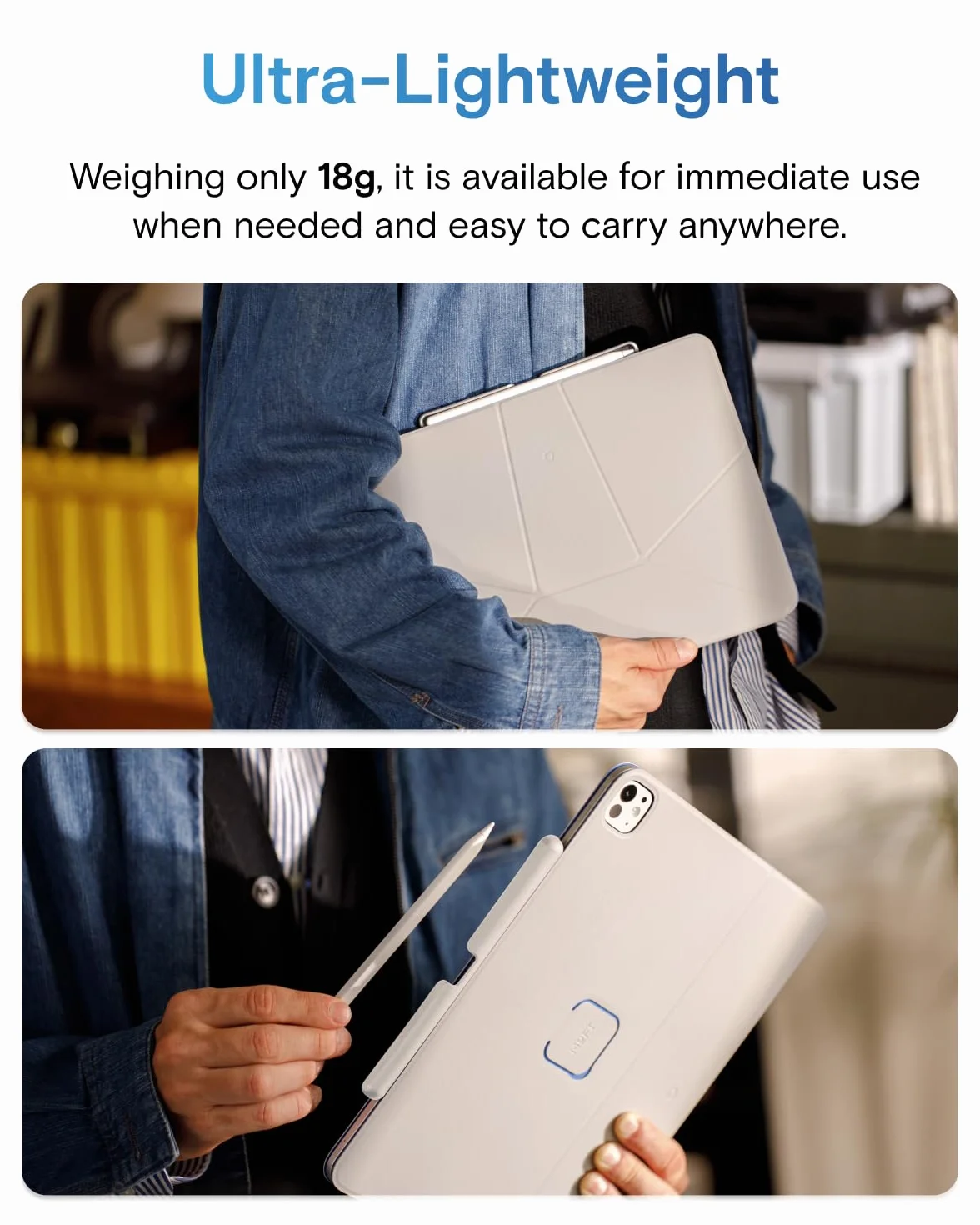 MOFT Uchwyt na długopis kompatybilny z Apple Pencil Pro / 2. generacji / USB-C, biały