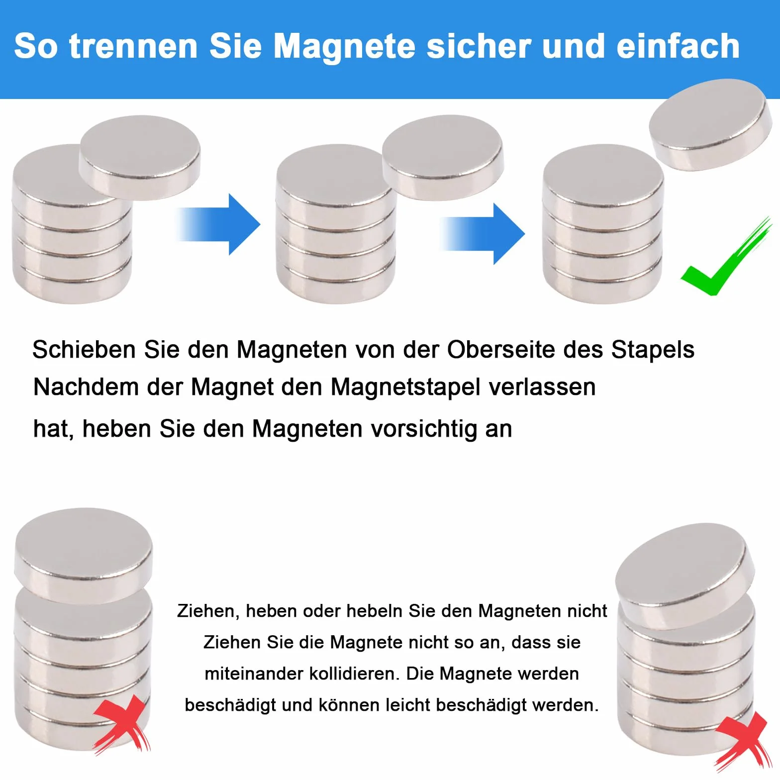 Magnesy neodymowe 8x2 mm okrągłe 100 sztuk