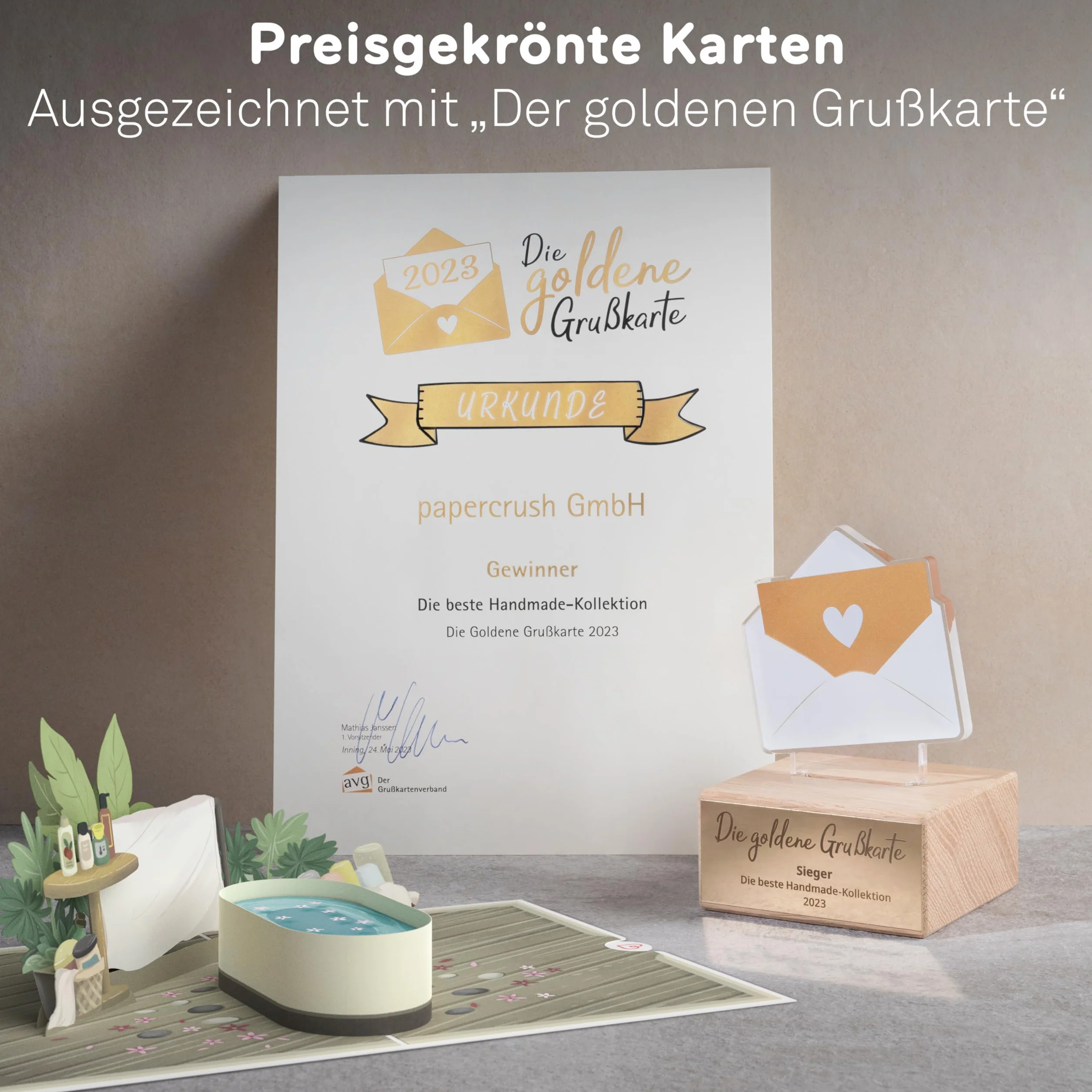 Pop-Up Karte Abschied Mach's Gut 3D Abschiedskarte für Kollegen Jobwechsel Ruhestand Rente