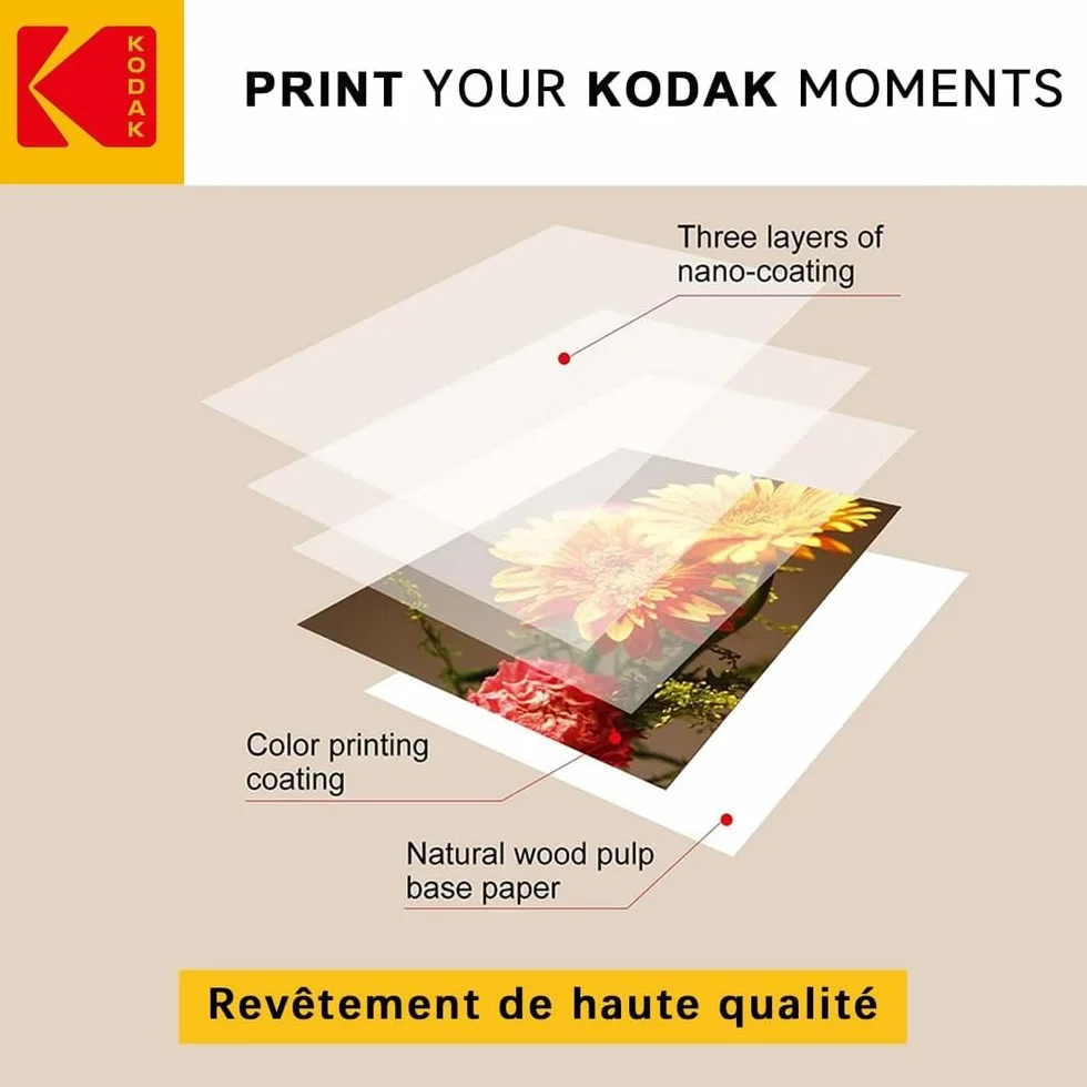 KODAK Błyszczący Papier Fotograficzny A4 180g/m² 50 Arkuszy