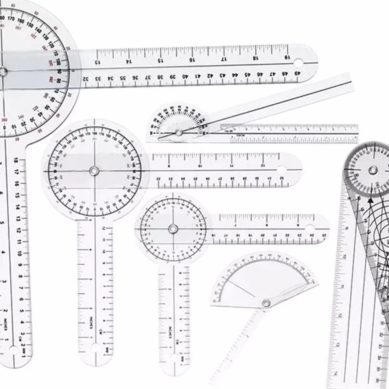 Goniometr medyczny 6-częściowy kątomierz kręgosłupa
