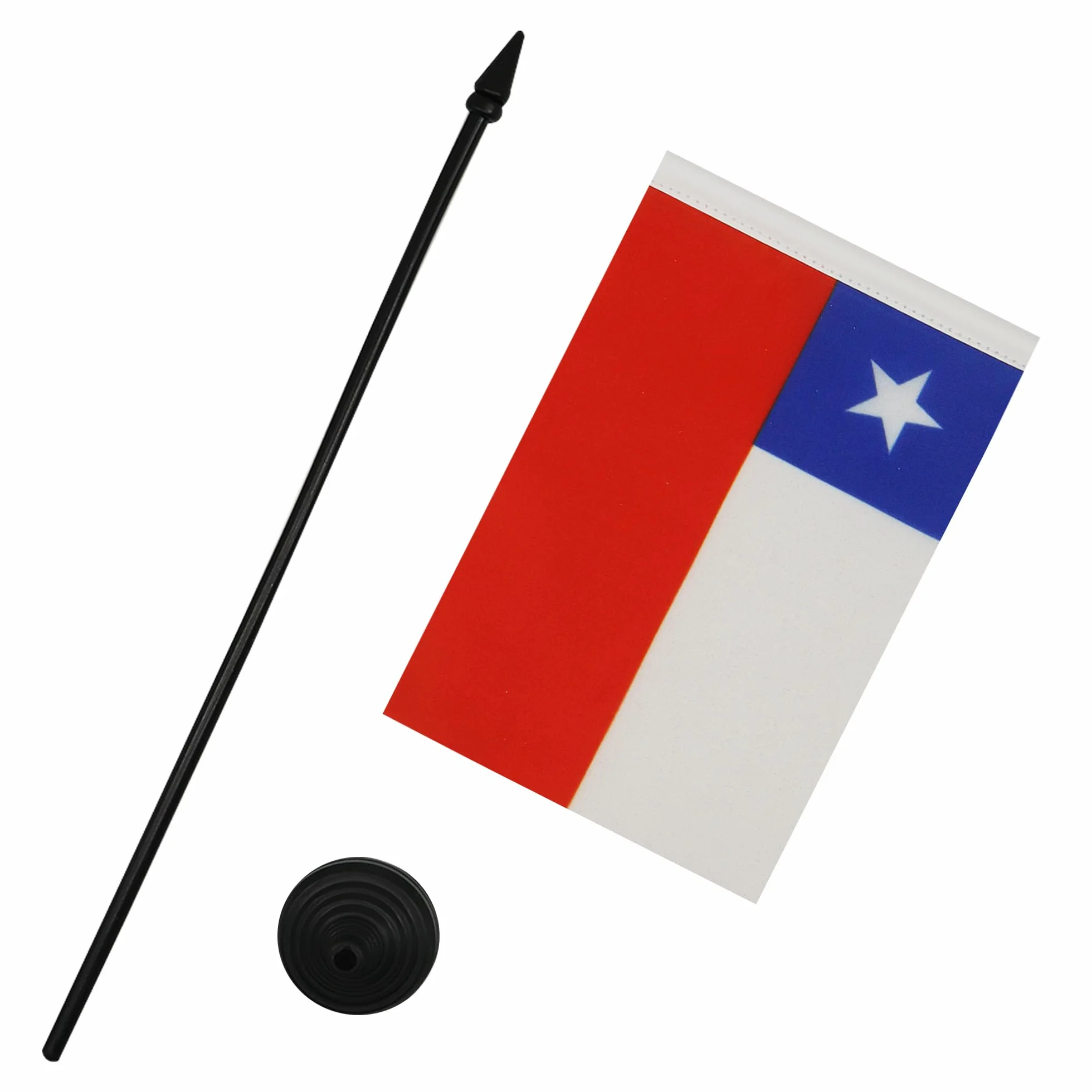 Drapeau de Table Chili en Polyester 100D, 15cm x 10cm