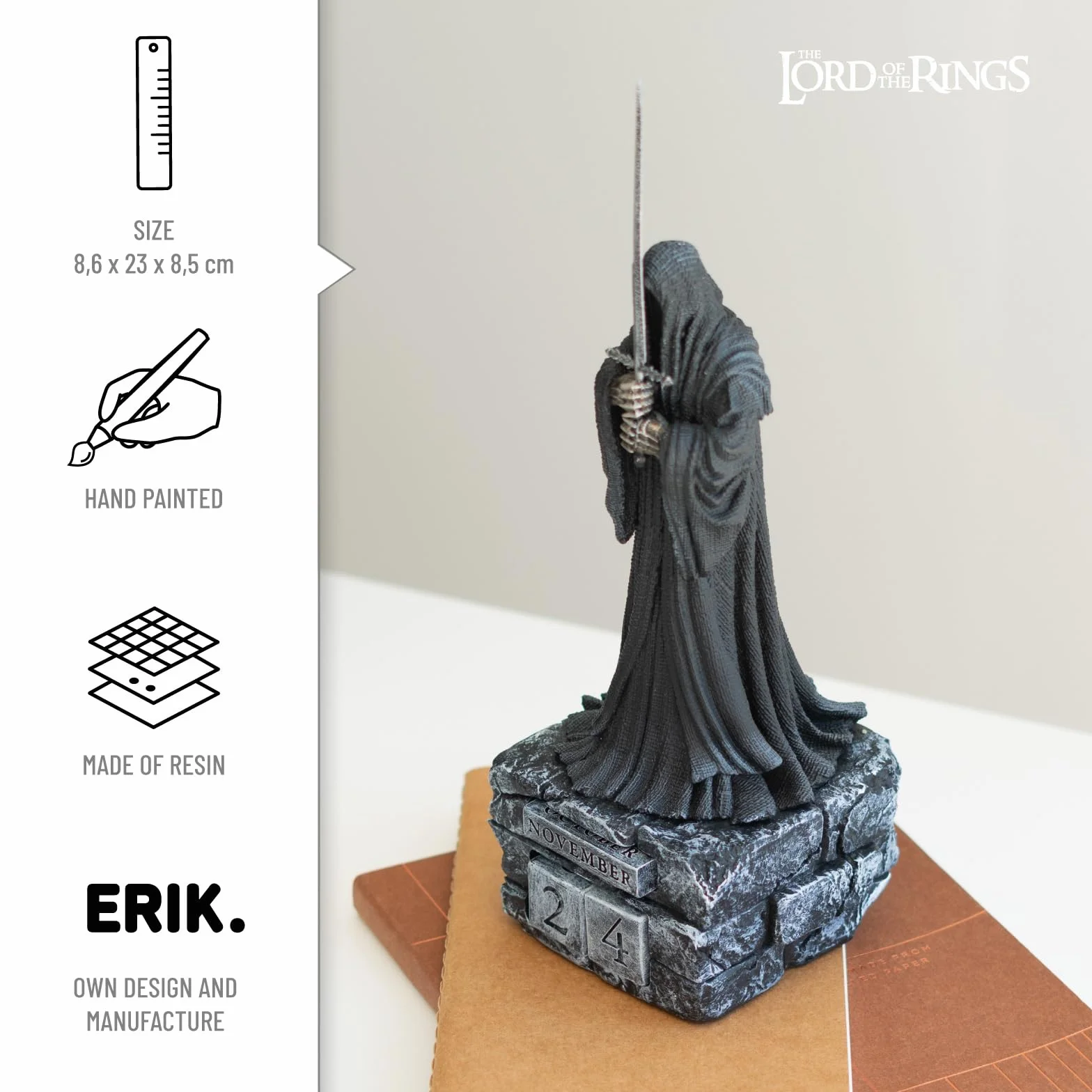 Grupo Erik The Lord Of The Rings Perpetual Calendar Flip Desk Calendar