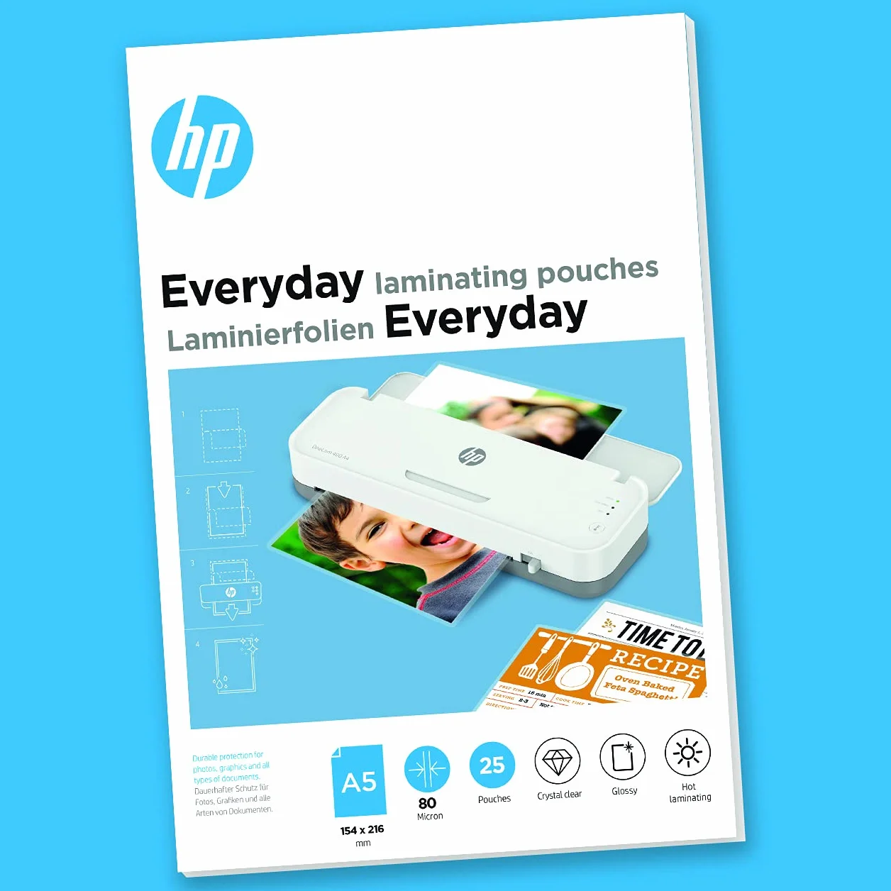 HP folia do laminowania Everyday A5 80 mikronów 25x