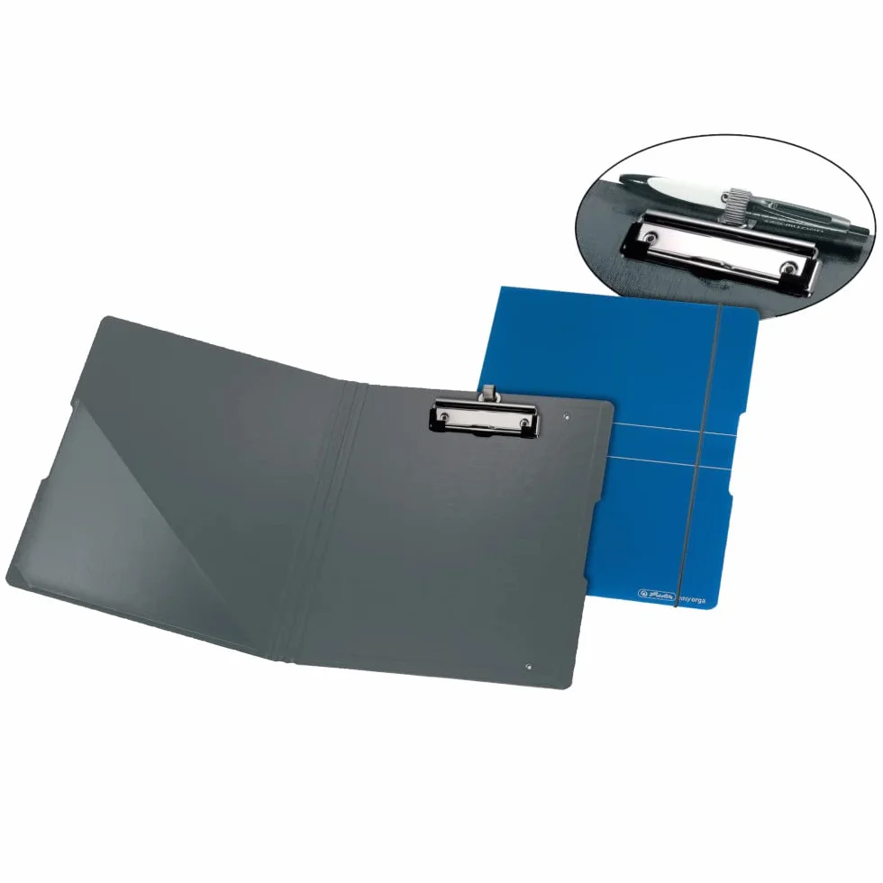 Herlitz Easy.Orga Organizer na dokumenty A4 z klipsem na zatrzask Niebieska