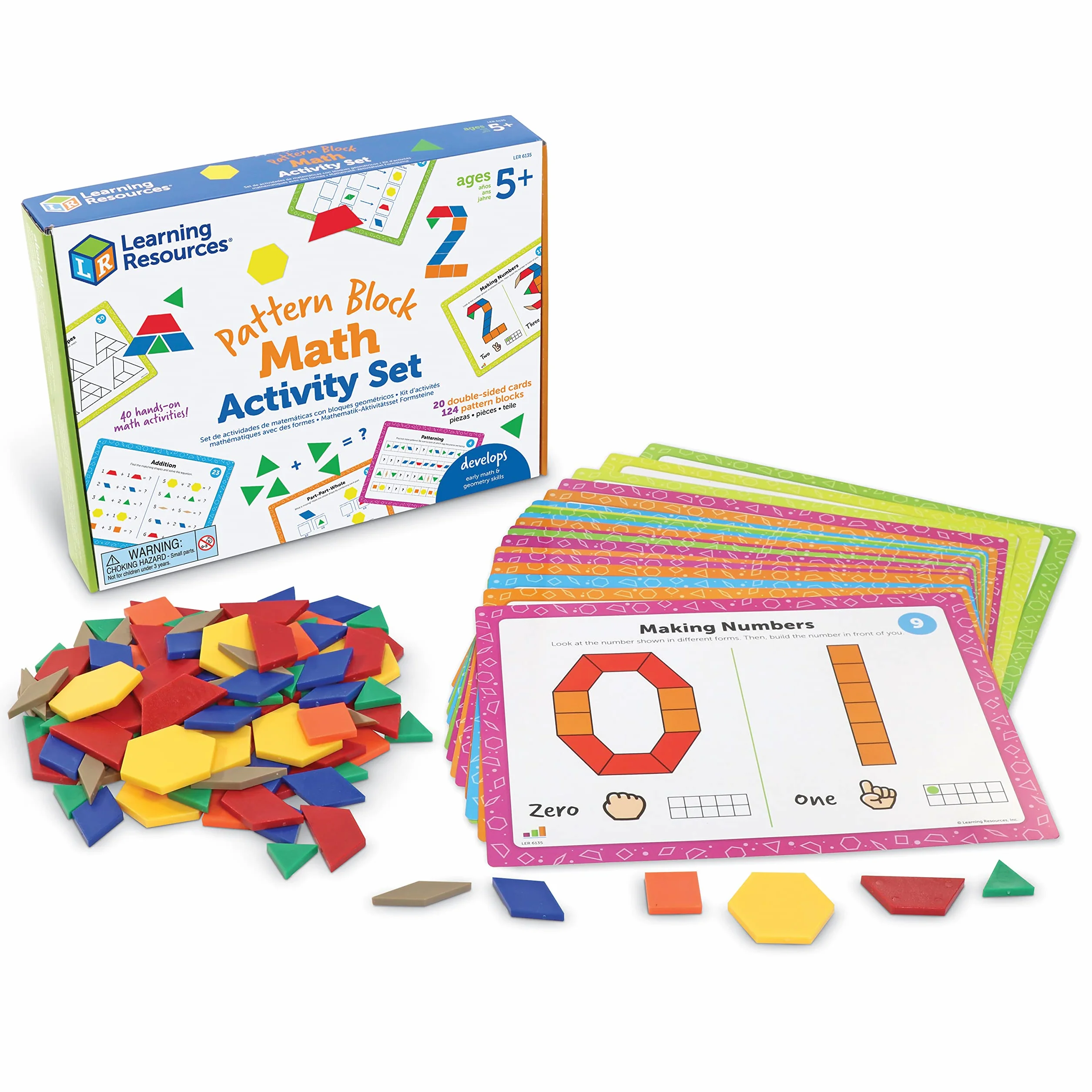 Learning Resources Wzór Blok Matematyka Aktywnosc 144-Kawalki Zestaw