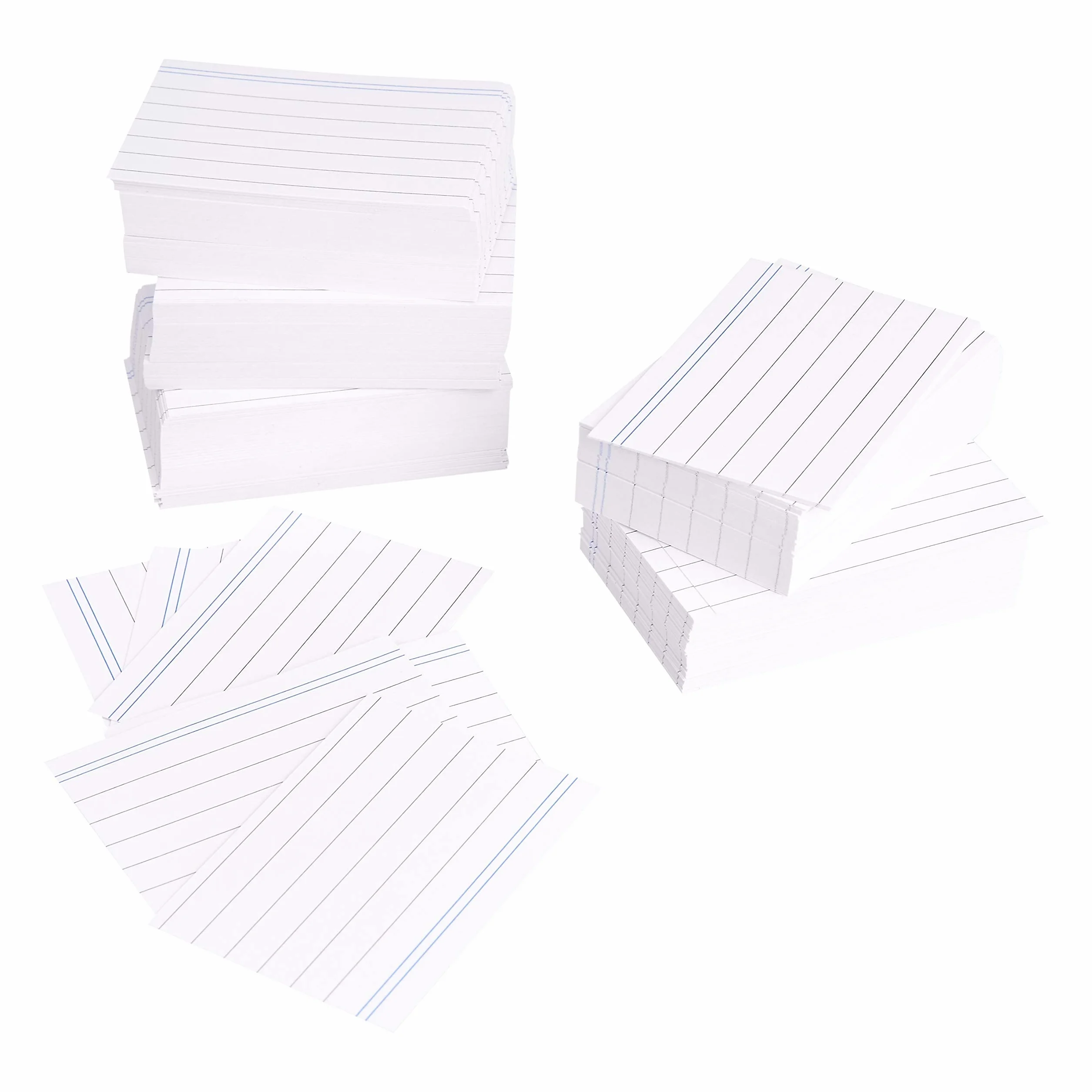 Amazon Basics Karteczki kartotekowe A8 (7,4 x 5,2 cm), w linie, białe, opakowanie 1000 sztuk