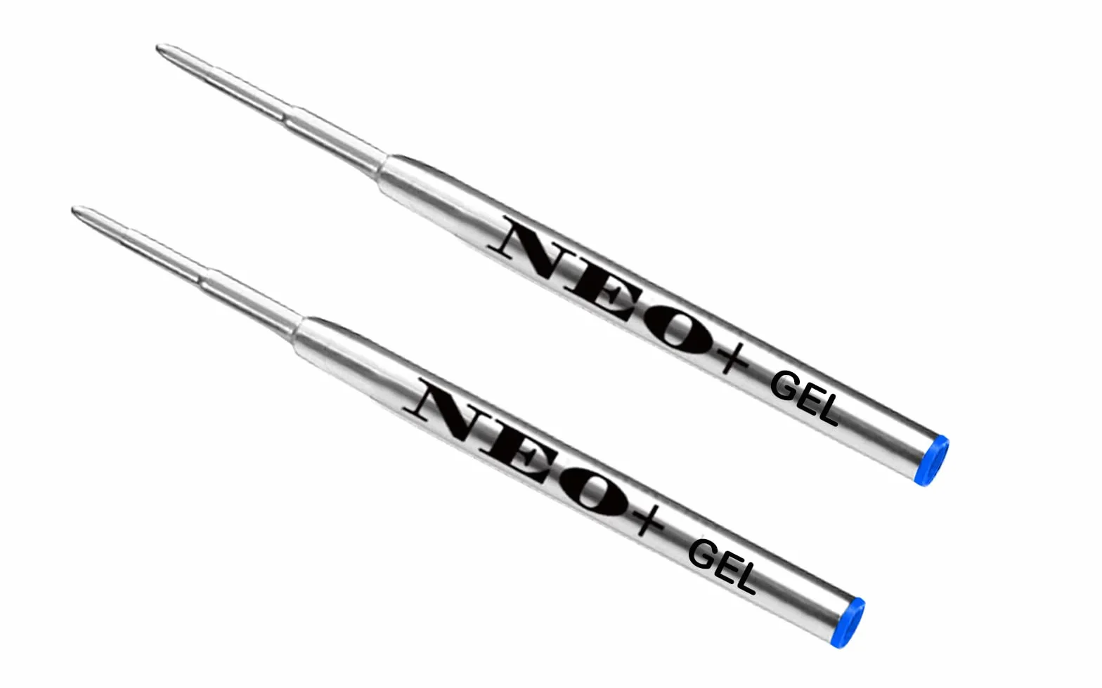 NEO+ Wkłady do długopisów kompatybilne z długopisami Montblanc (2 x żelowy niebieski atrament)