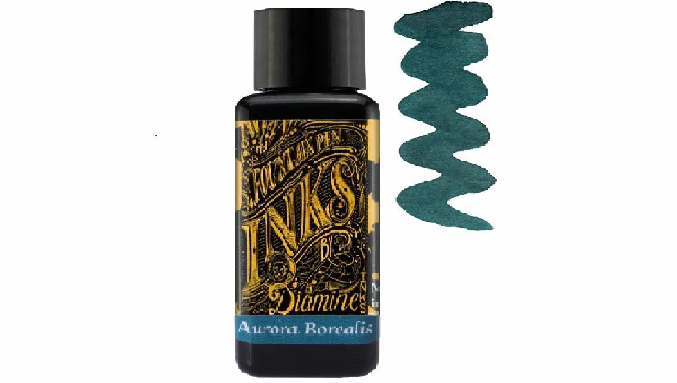 Diamine Atrament do piór wiecznych 30 ml Writer's Blood Earl Grey Aurora Borealis 3 butelki
