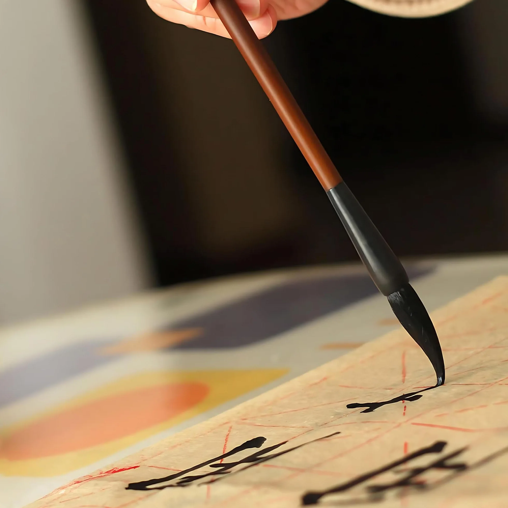 8 Pcs Pędzel Kaligraficzny, Zestaw Pędzli Początkujący, Doskonały Chiński Pędzel Kaligraficzny, Atrament Malarstwo Pisanie Artystyczne Rysunek Pro Paint Brushes Set, Mieszane Rozmiary