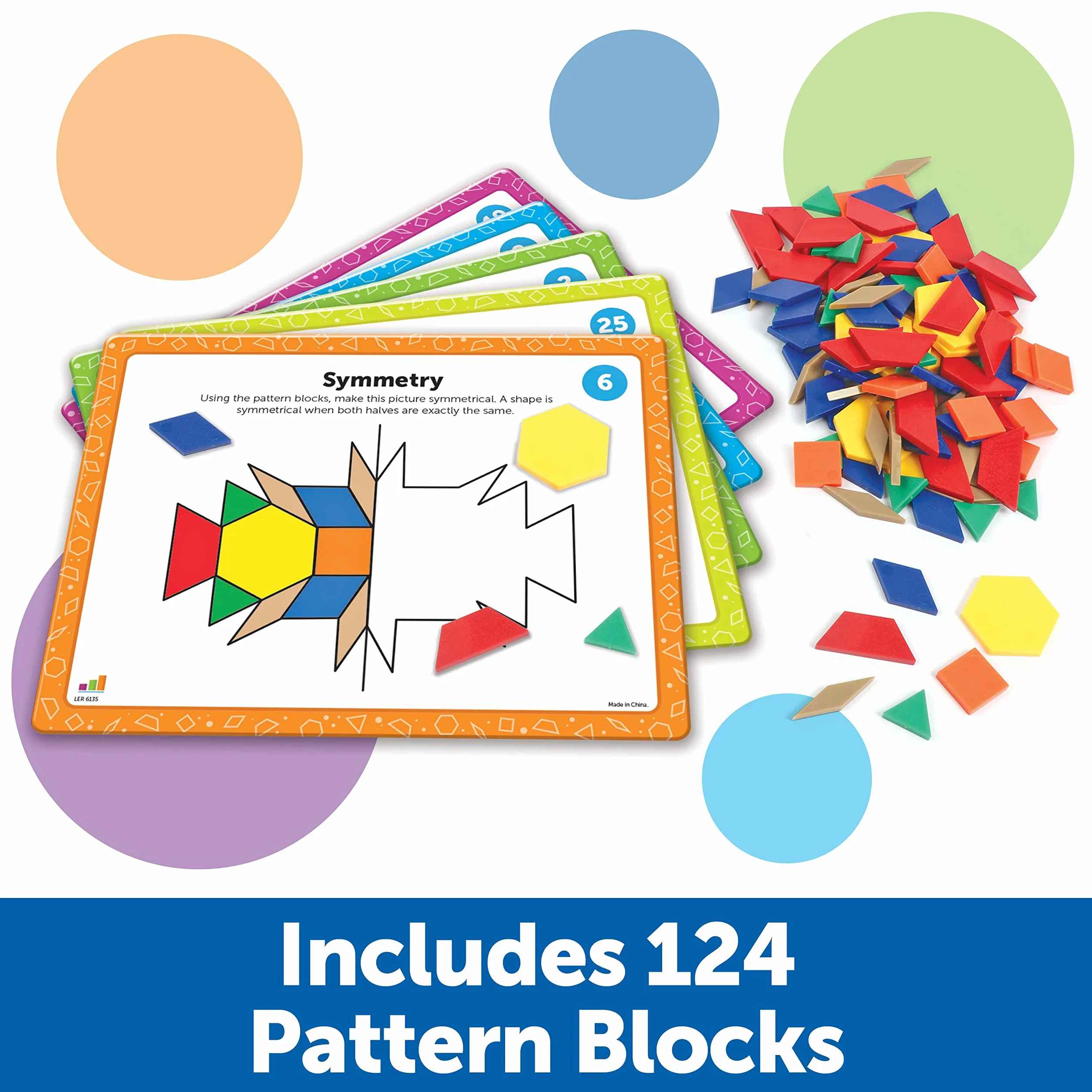 Learning Resources Wzór Blok Matematyka Aktywnosc 144-Kawalki Zestaw