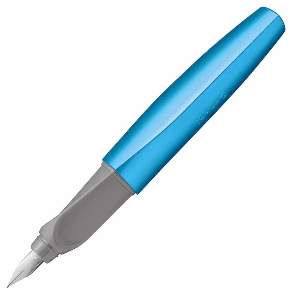 Pelikan® Pióro wieczne Twist frosted blue M | W zestawie 2 naboje | Średnia Stalówka | Elegancki Design | Biuro Szkoła Studia Praca | Do pisania Kaligrafii Komfortowe i Gładkie pisanie