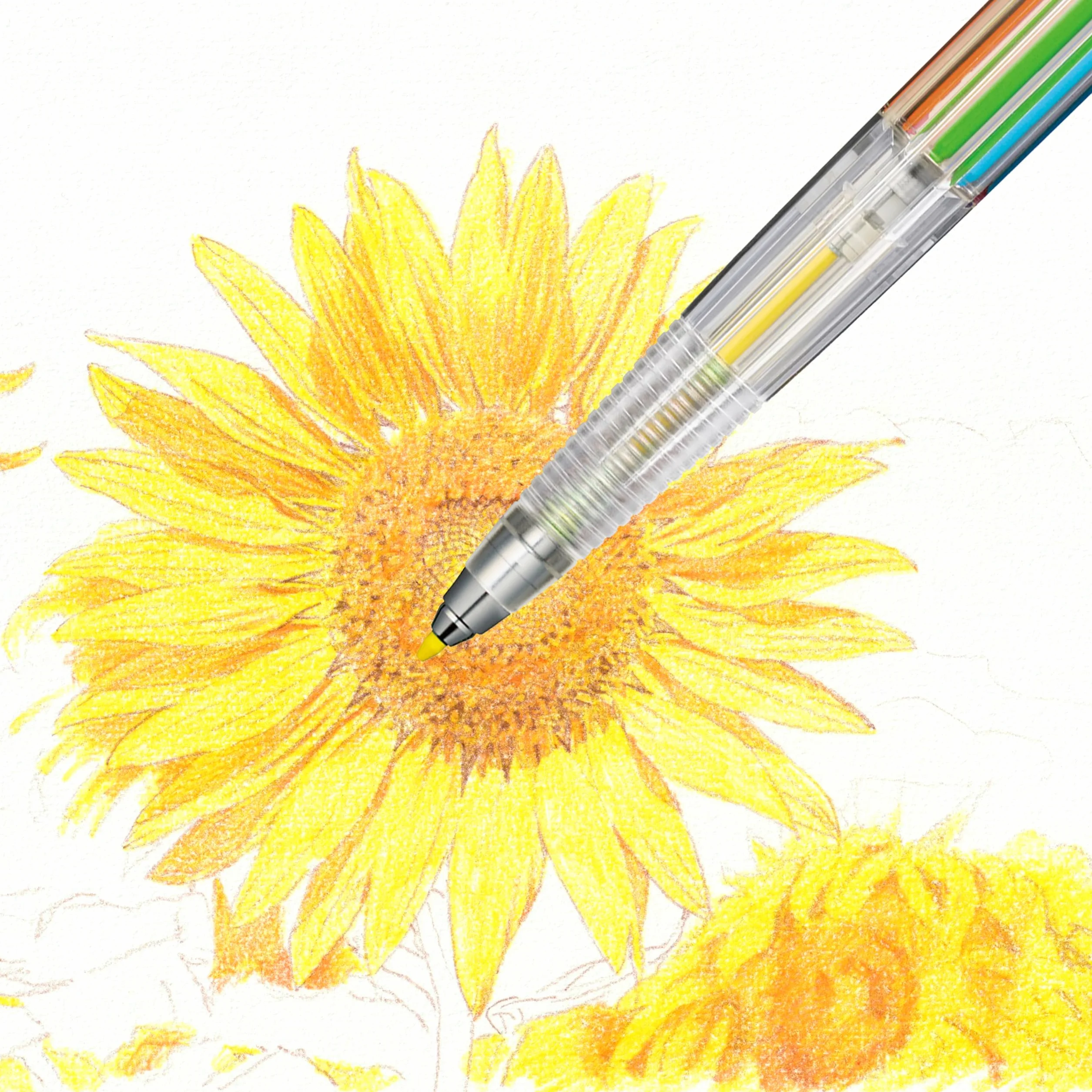 Pentel Art Multi 8 wielokolorowy uchwyt na wkłady z 8 wkładami kolorowymi XPH804ST